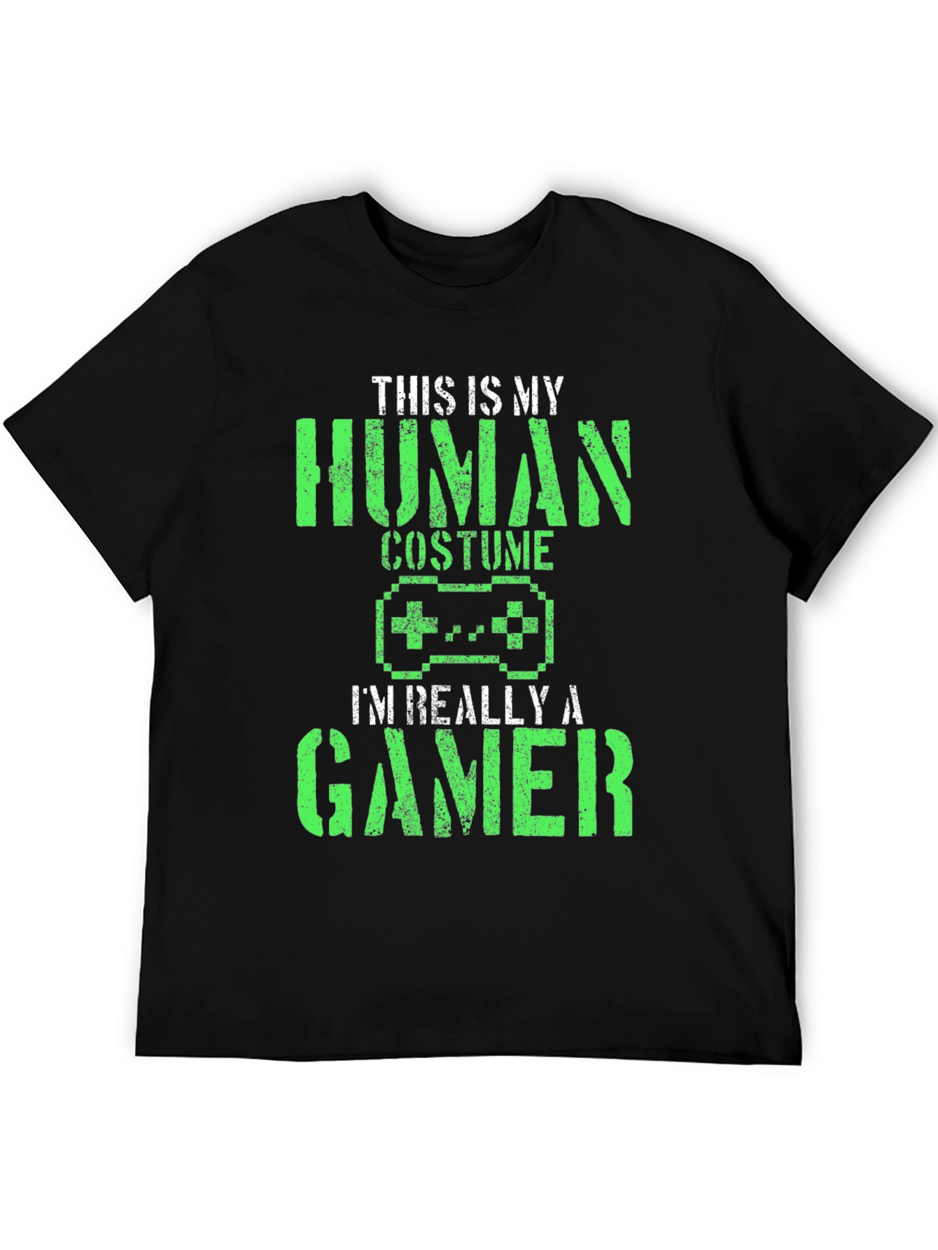 Camiseta Negra Gamer: Disfraz Humano