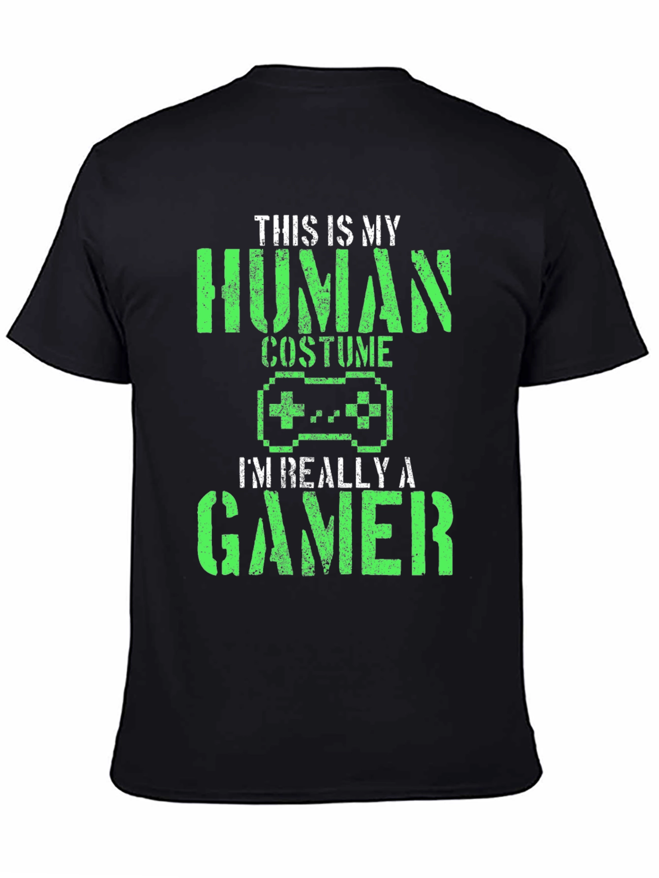 Camiseta Negra Gamer: Disfraz Humano