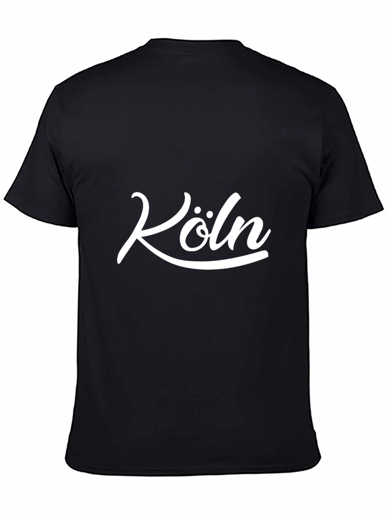 Camiseta Negra Köln para Hombre - Diseño Urbano
