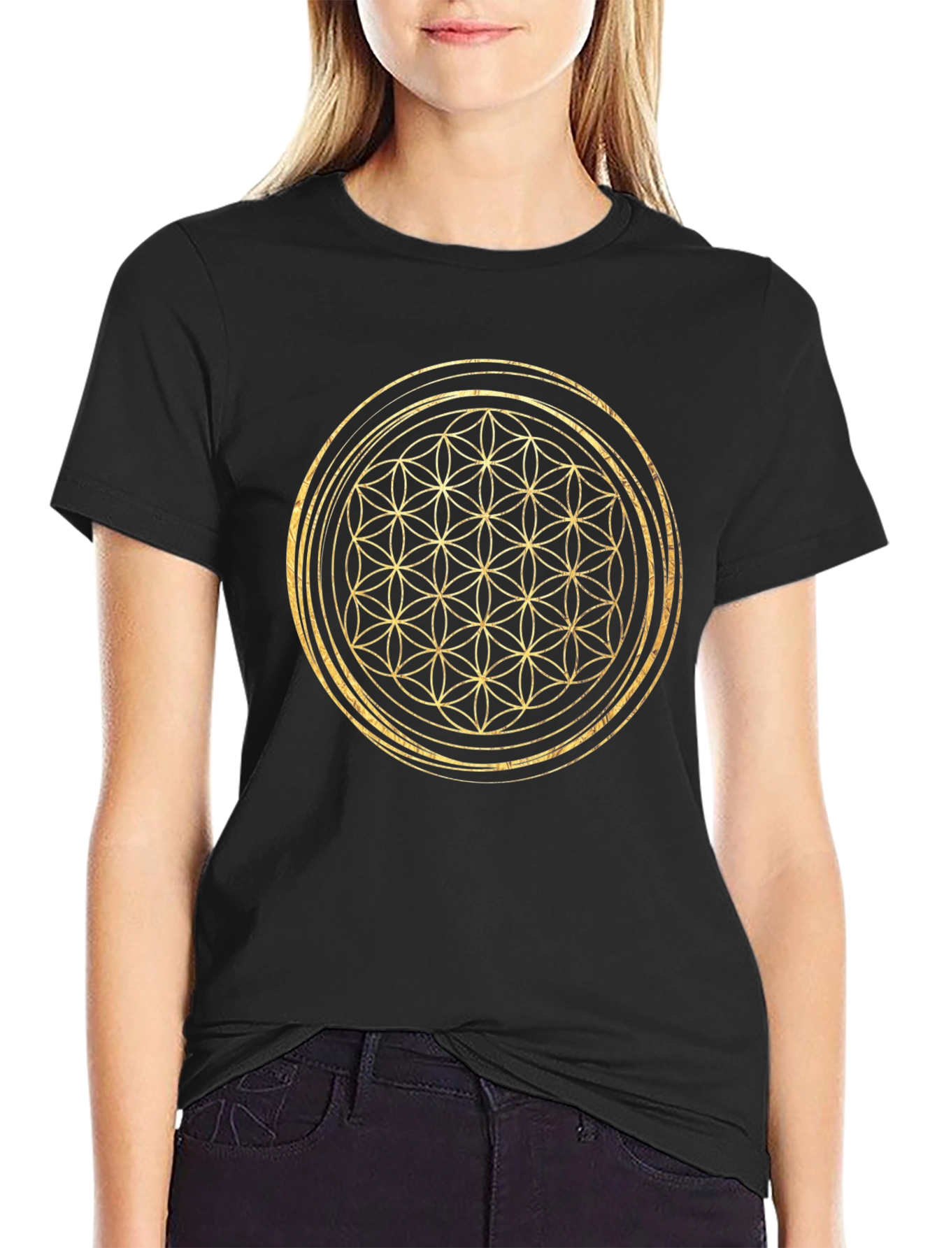Camiseta Hombre Flor de la Vida Estampada