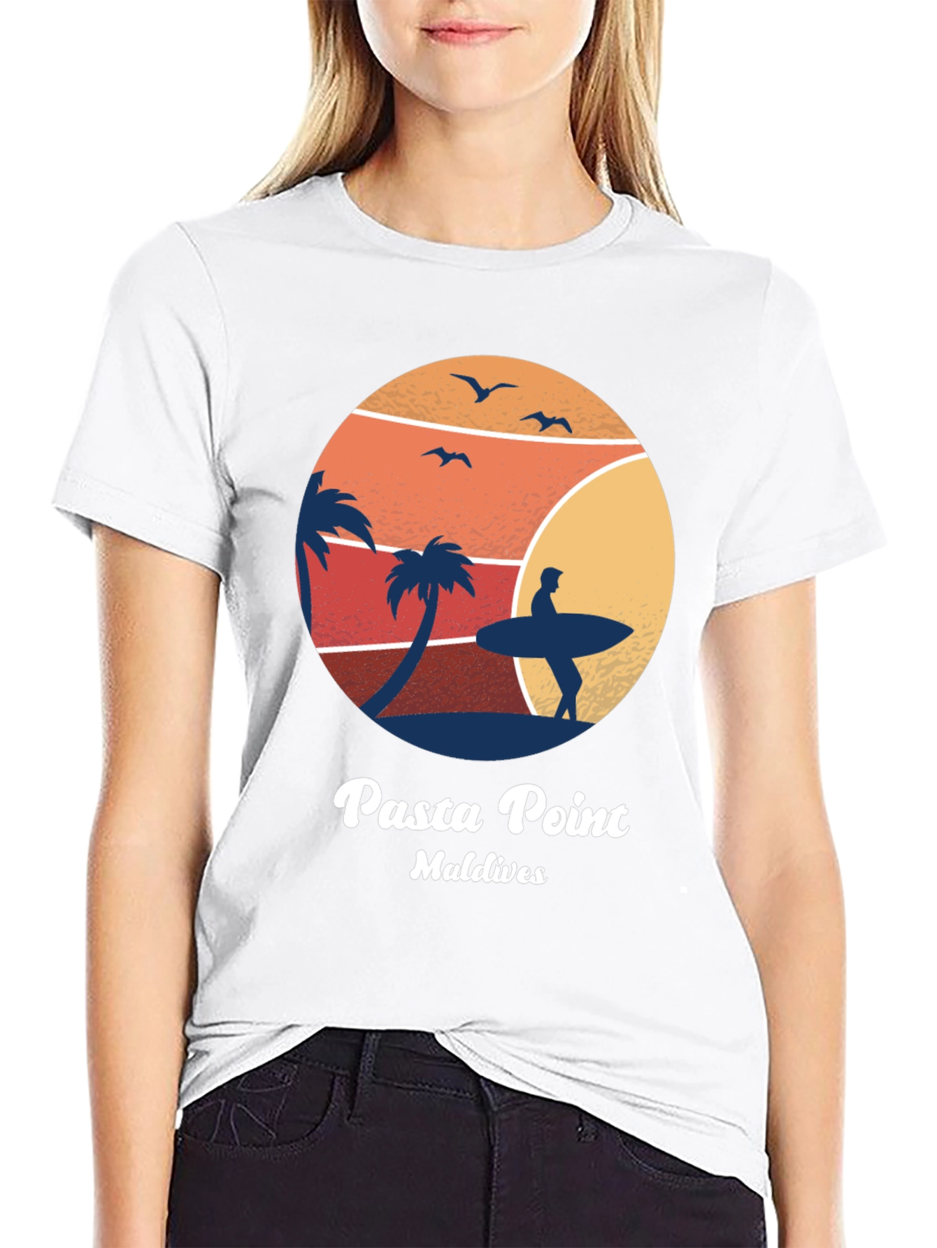 Camiseta Negra Pasta Point Maldives