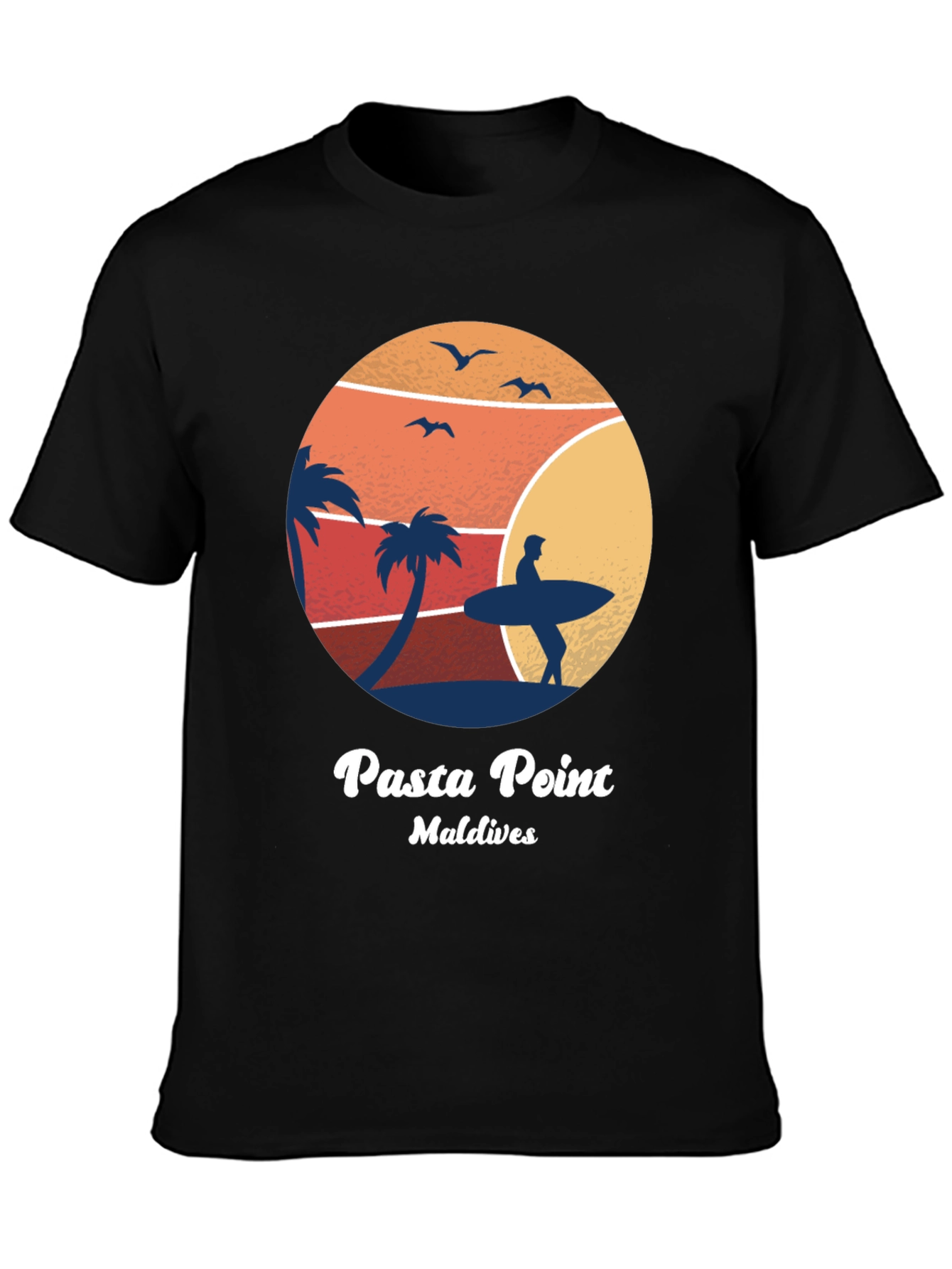 Camiseta Negra Pasta Point Maldives