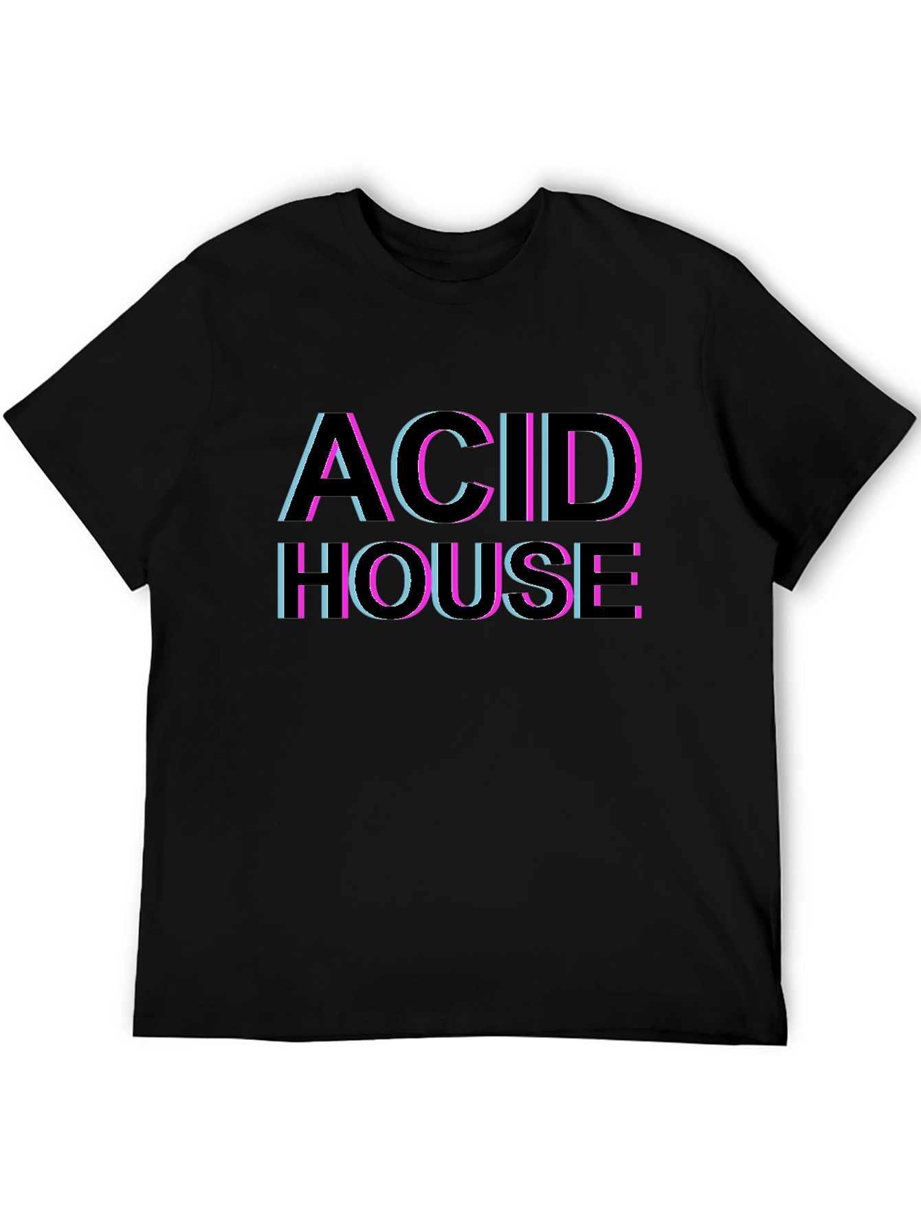 Camiseta Negra Estilo Acid House