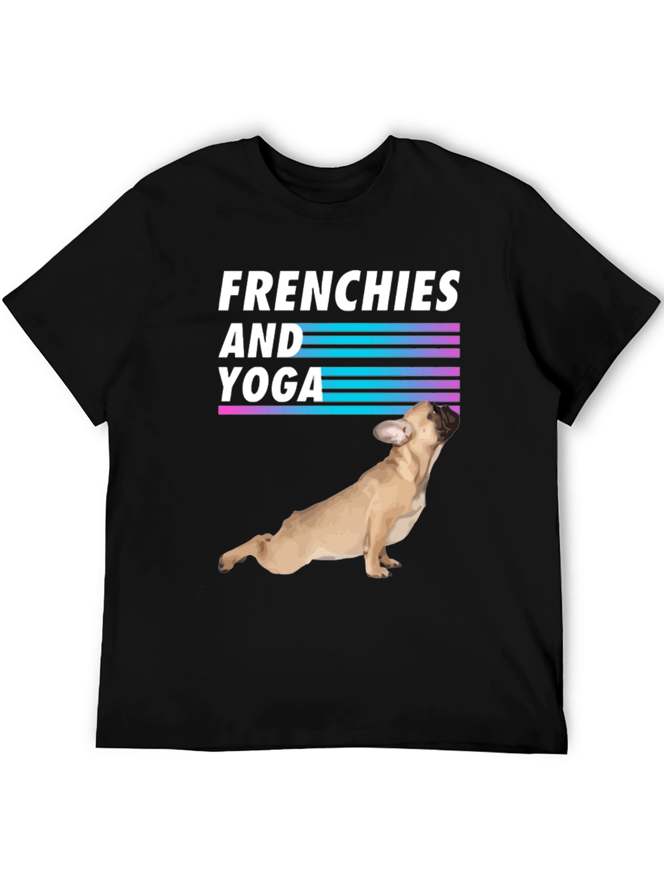Camiseta Negra Frenchies and Yoga