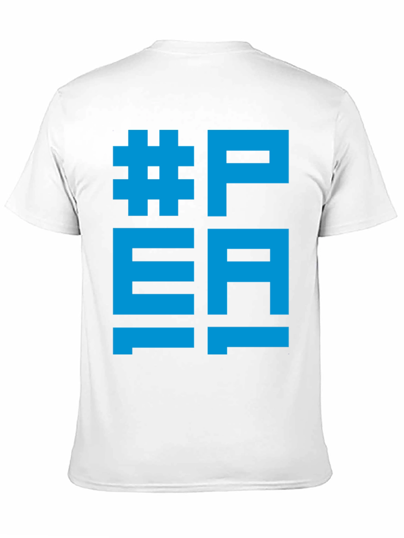 Camiseta Negra #PEA Diseño Gráfico Azul