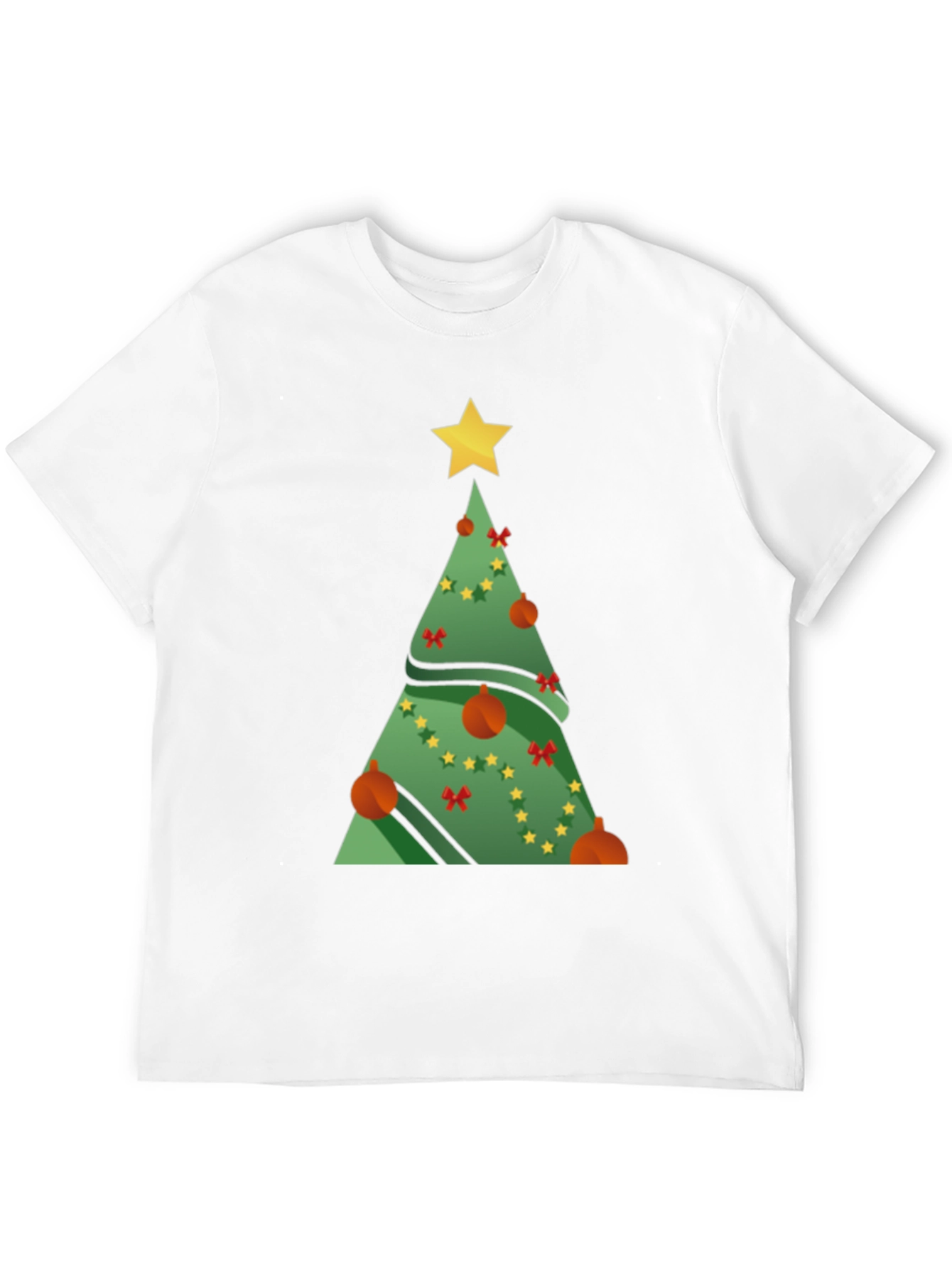 Camiseta Negra Árbol de Navidad Festivo