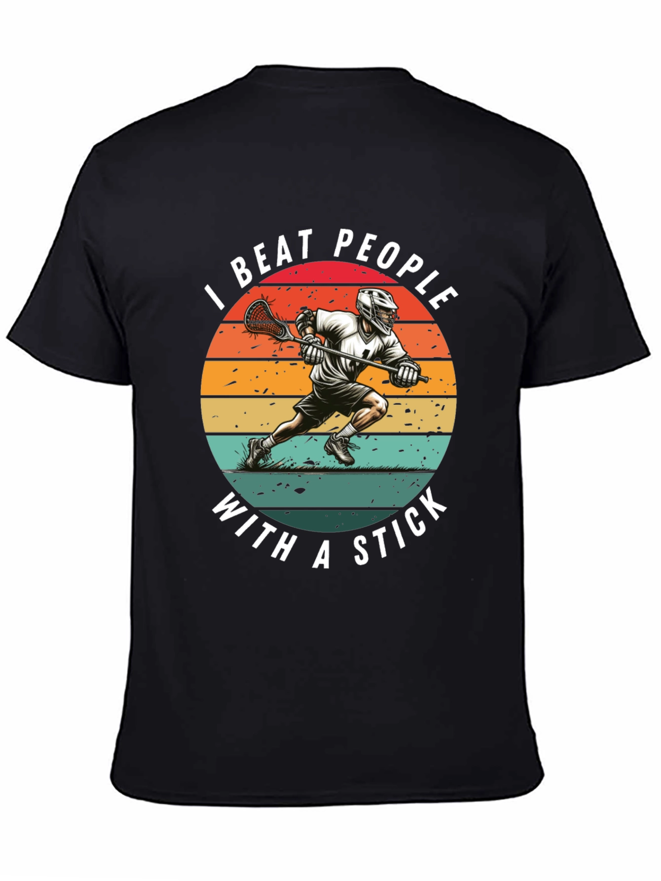 Camiseta Lacrosse: Golpeo a la Gente con un Palo