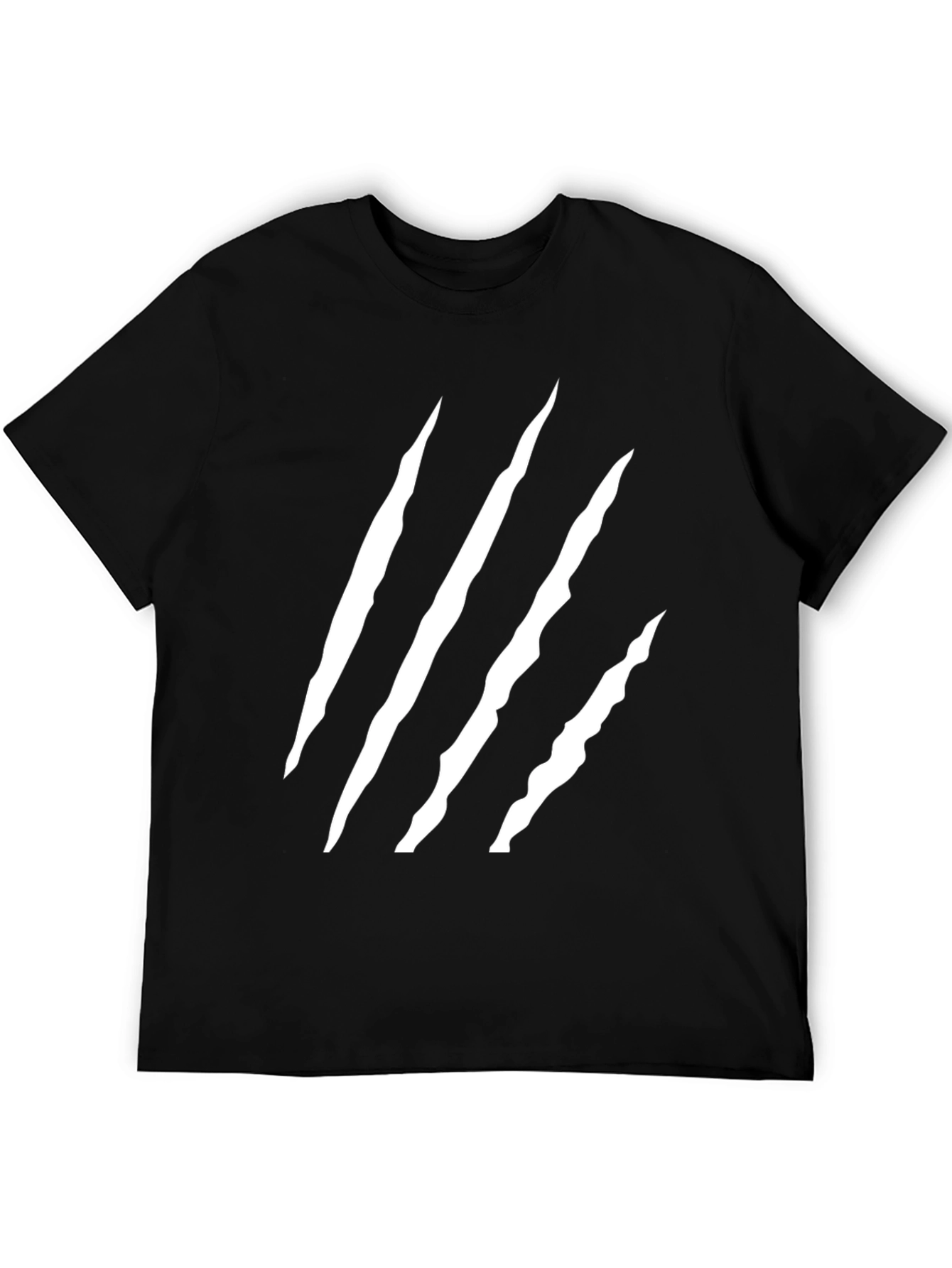 Camiseta Negra con Diseño de Garra Blanca