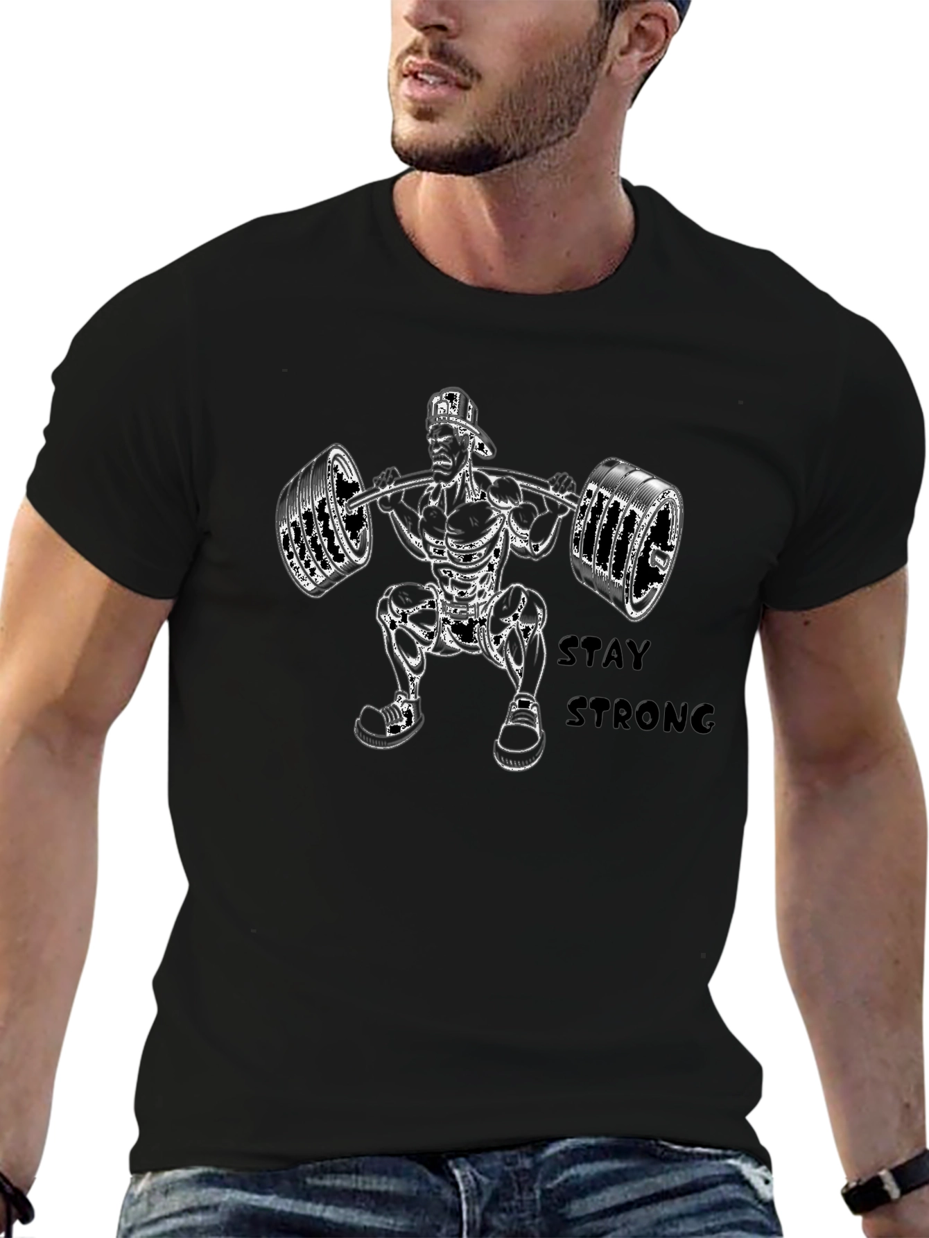 Camiseta Negra Stay Strong