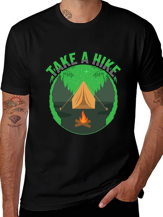 Camiseta Negra Take a Hike para Aventureros