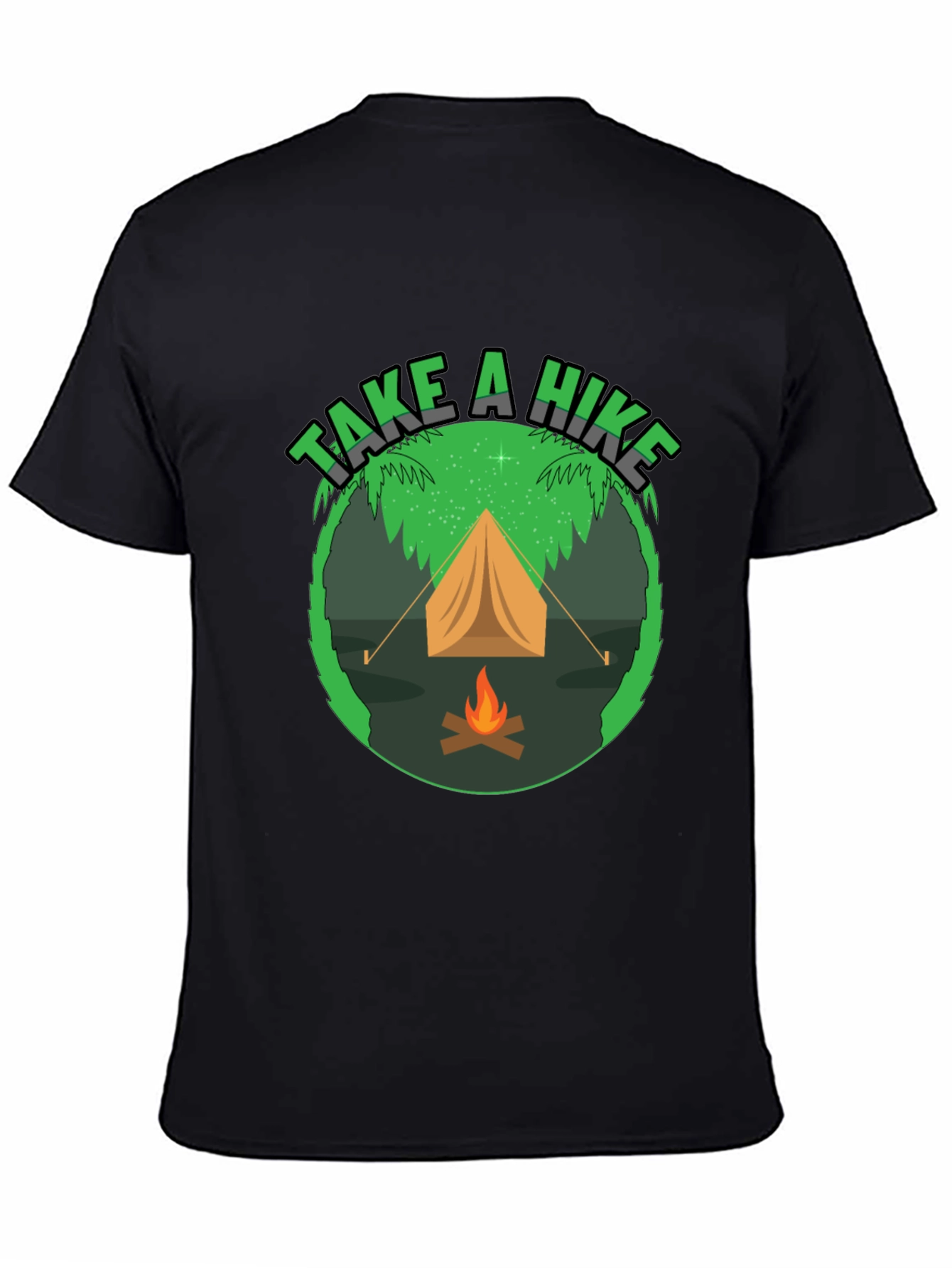 Camiseta Negra Take a Hike para Aventureros