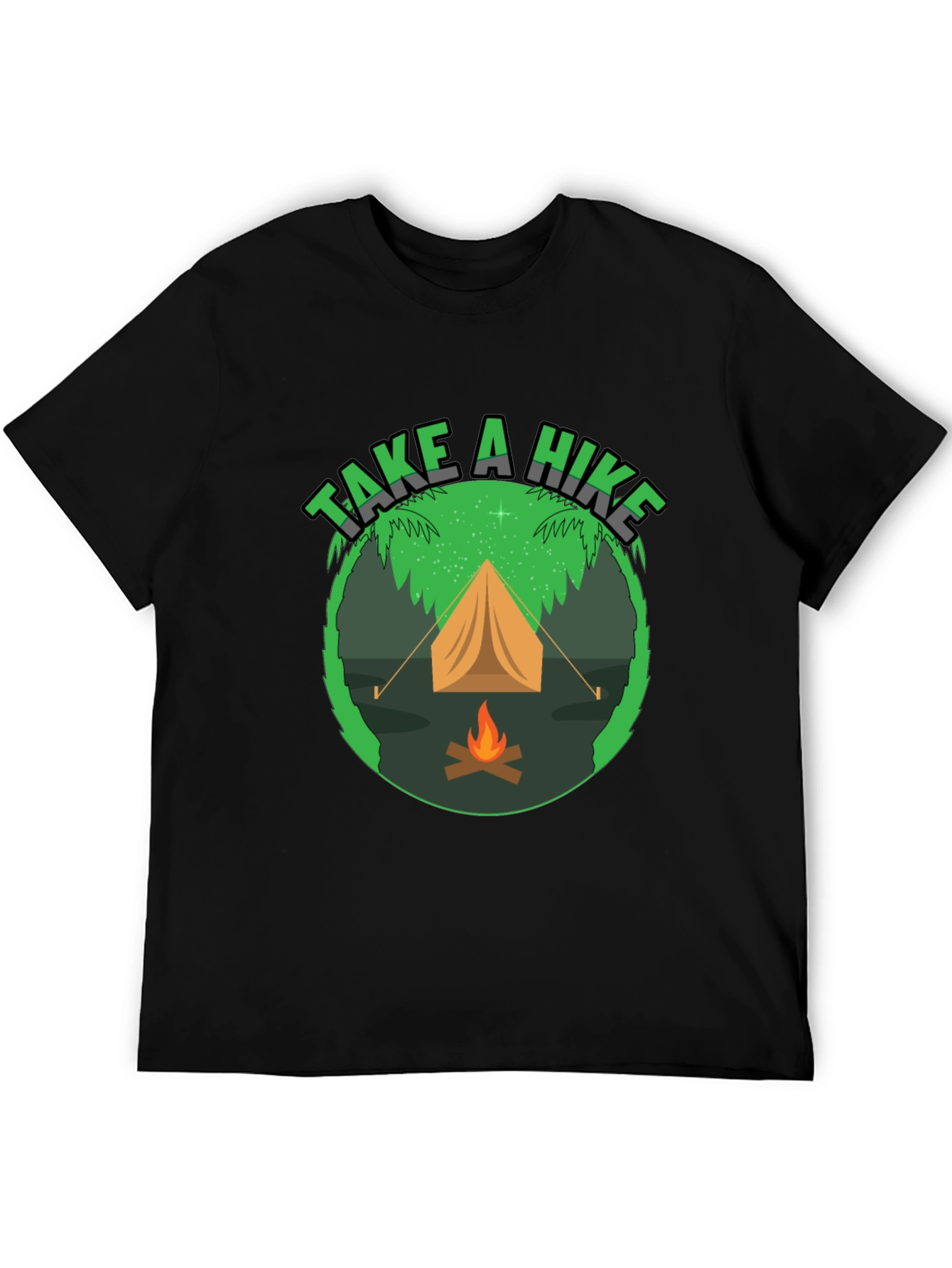 Camiseta Negra Take a Hike para Aventureros