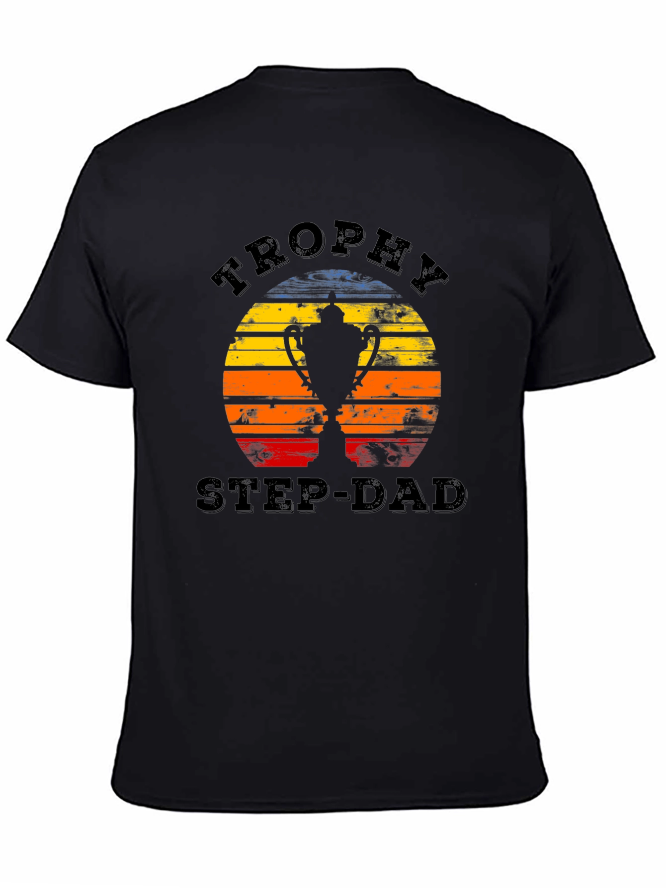 Camiseta Hombre Trophy Step-Dad Diseño Retro
