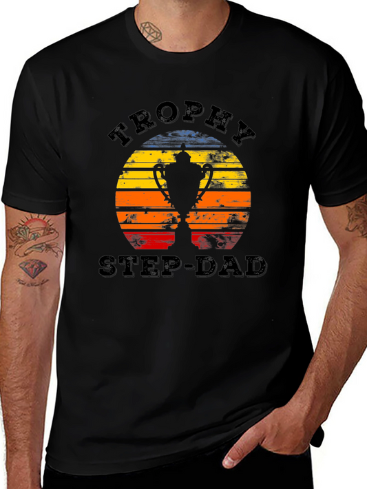 Camiseta Hombre Trophy Step-Dad Diseño Retro