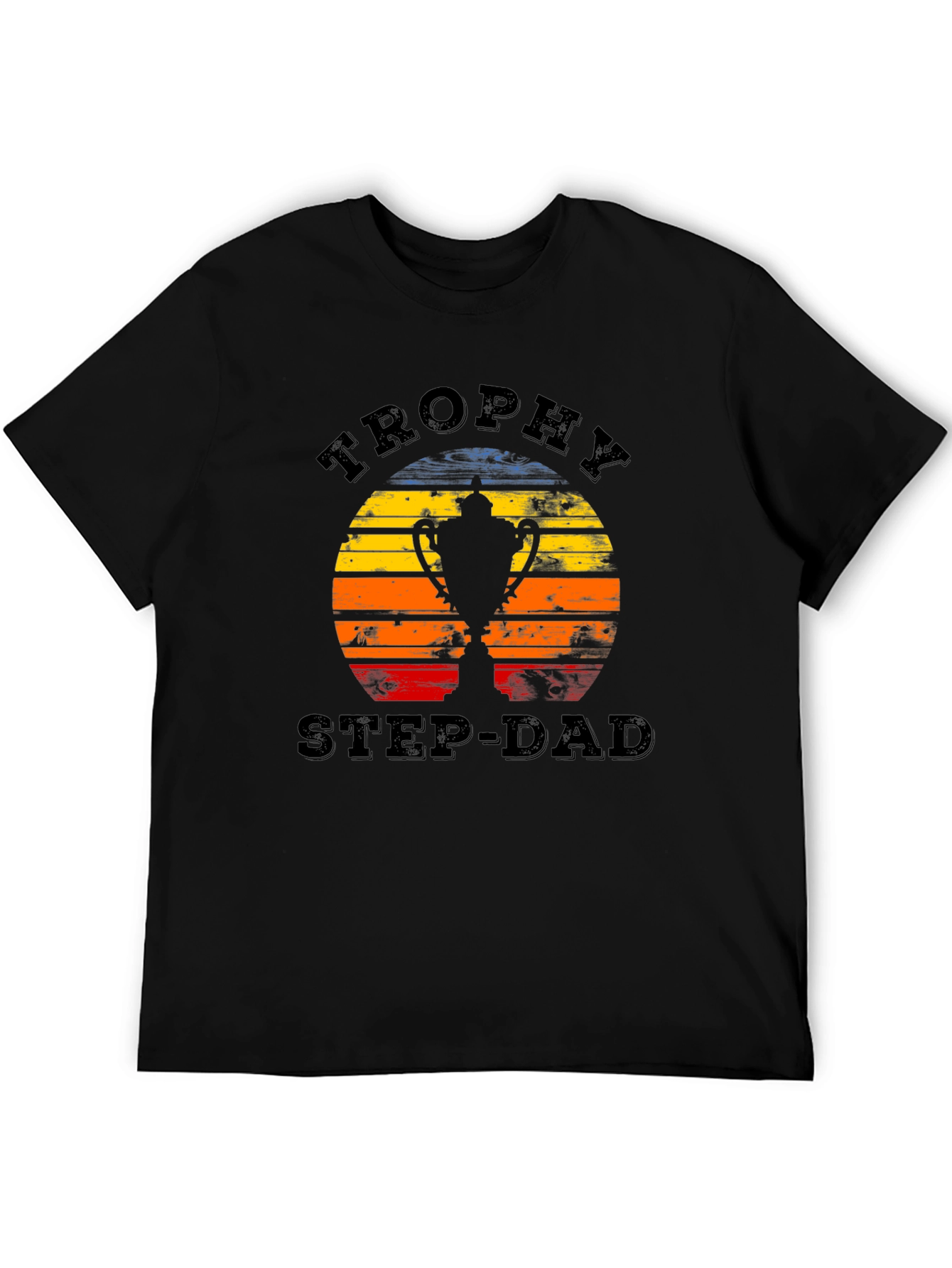 Camiseta Hombre Trophy Step-Dad Diseño Retro