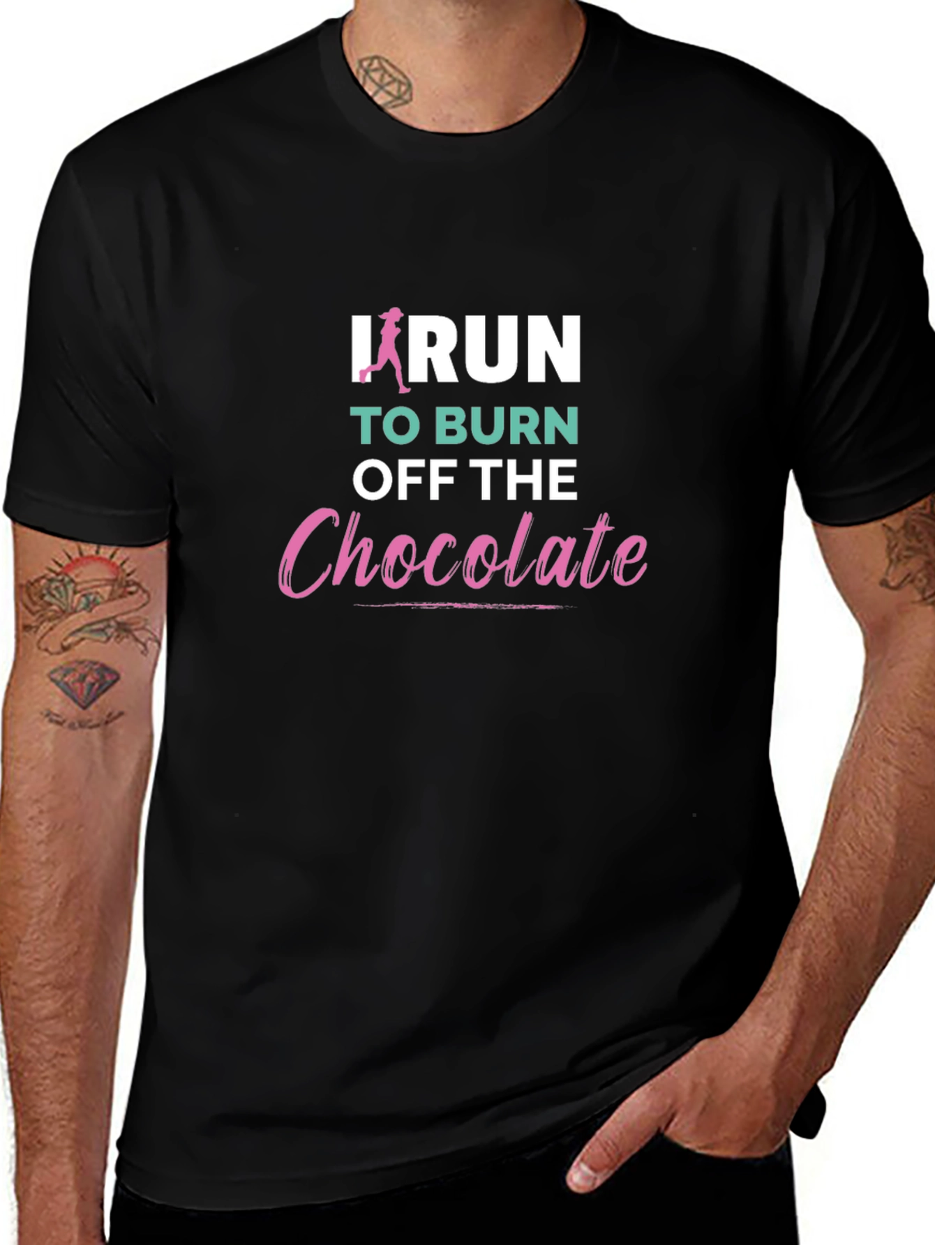 Camiseta Negra Running Chocolate