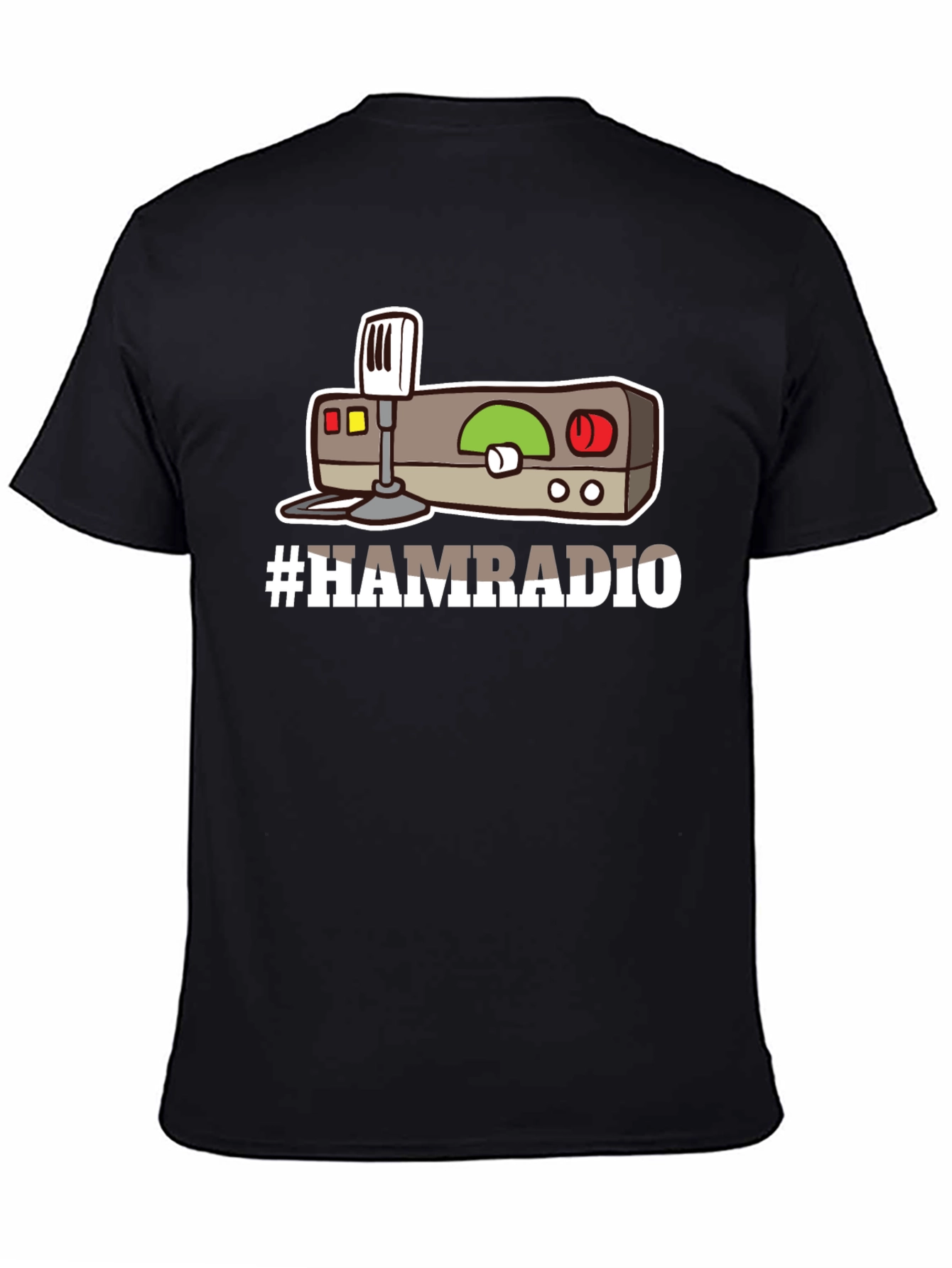 Camiseta Negra #HAMRADIO Radioaficionado