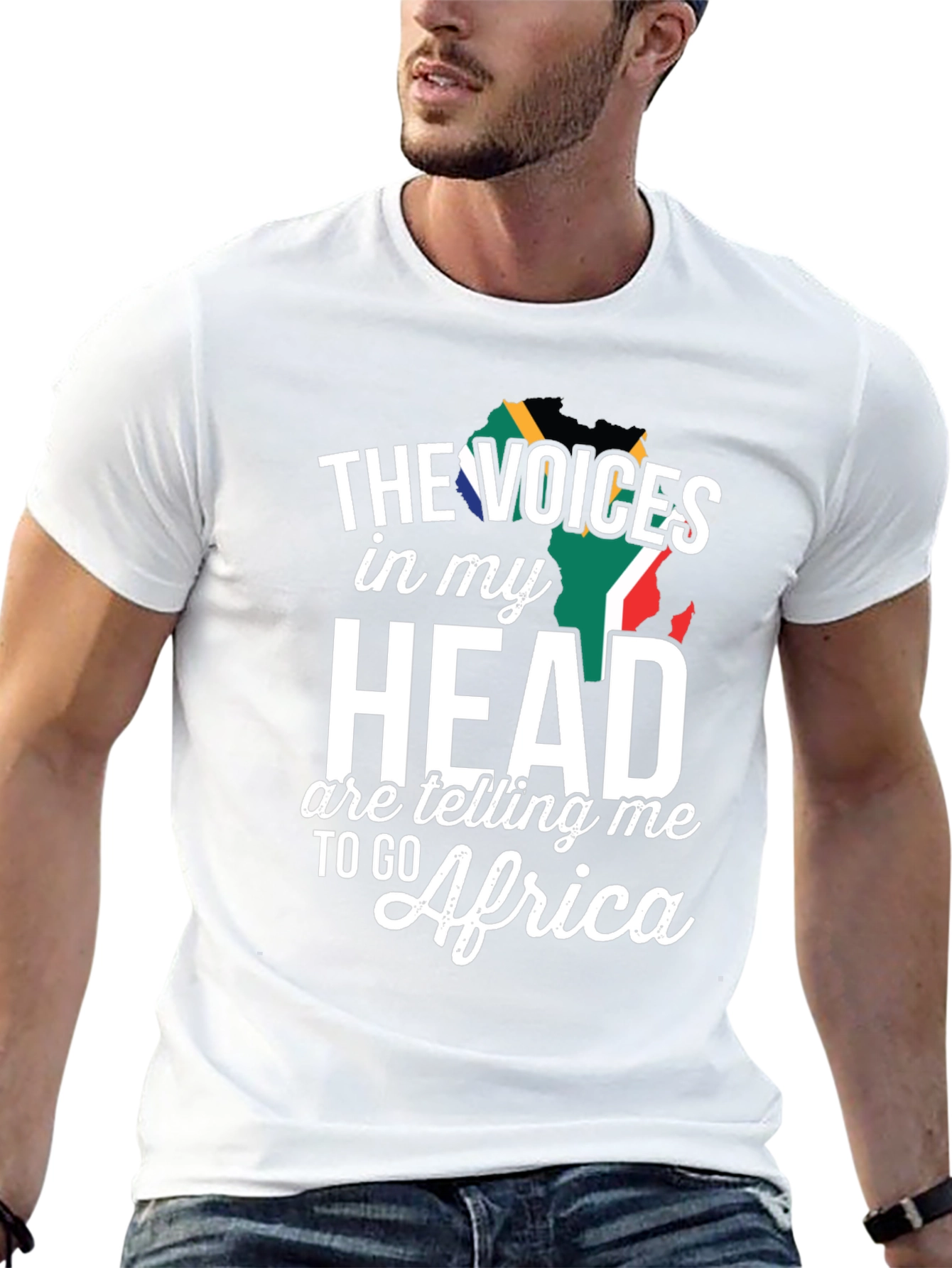 Camiseta Negra Voces en mi Cabeza África