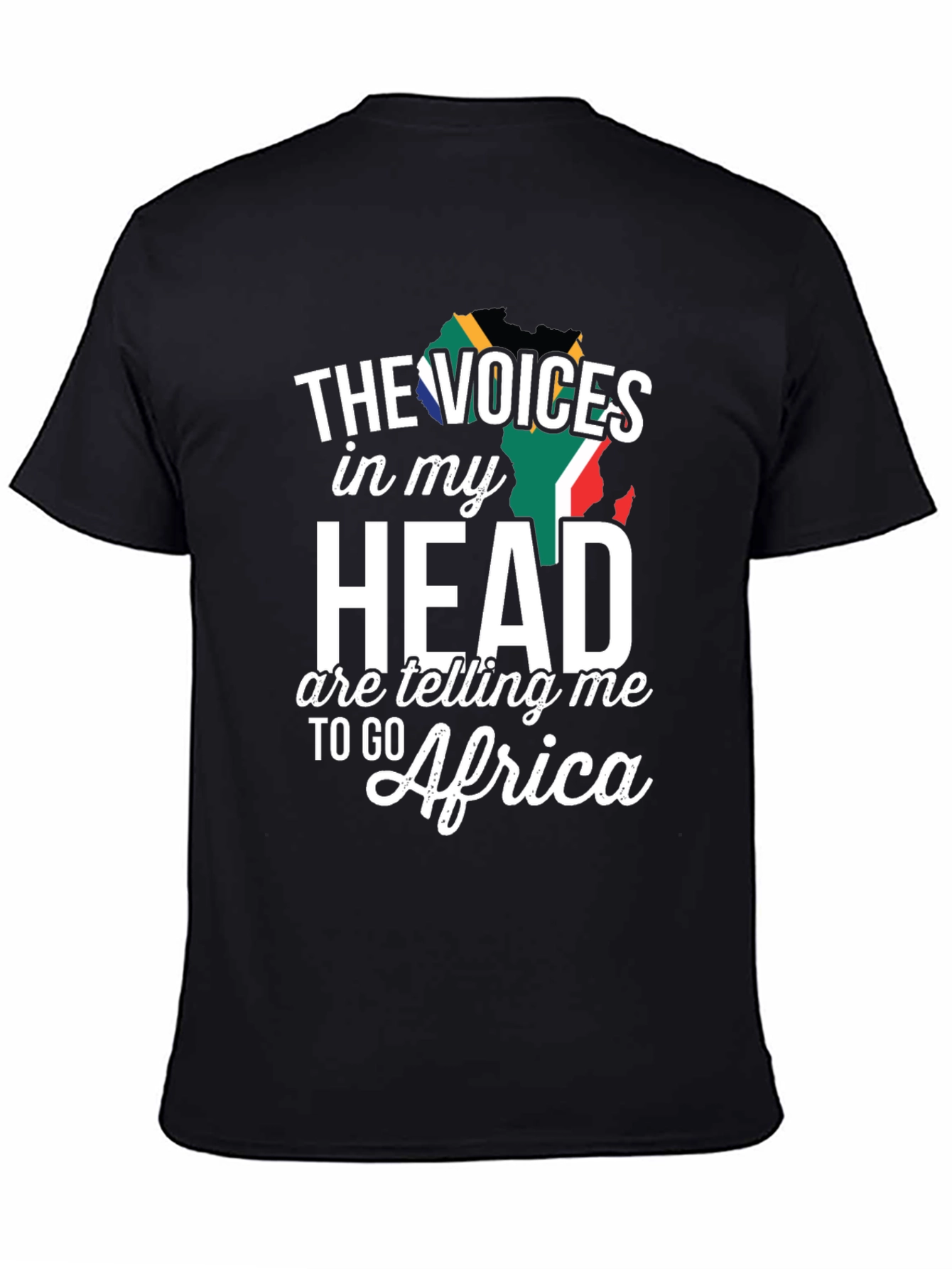 Camiseta Negra Voces en mi Cabeza África