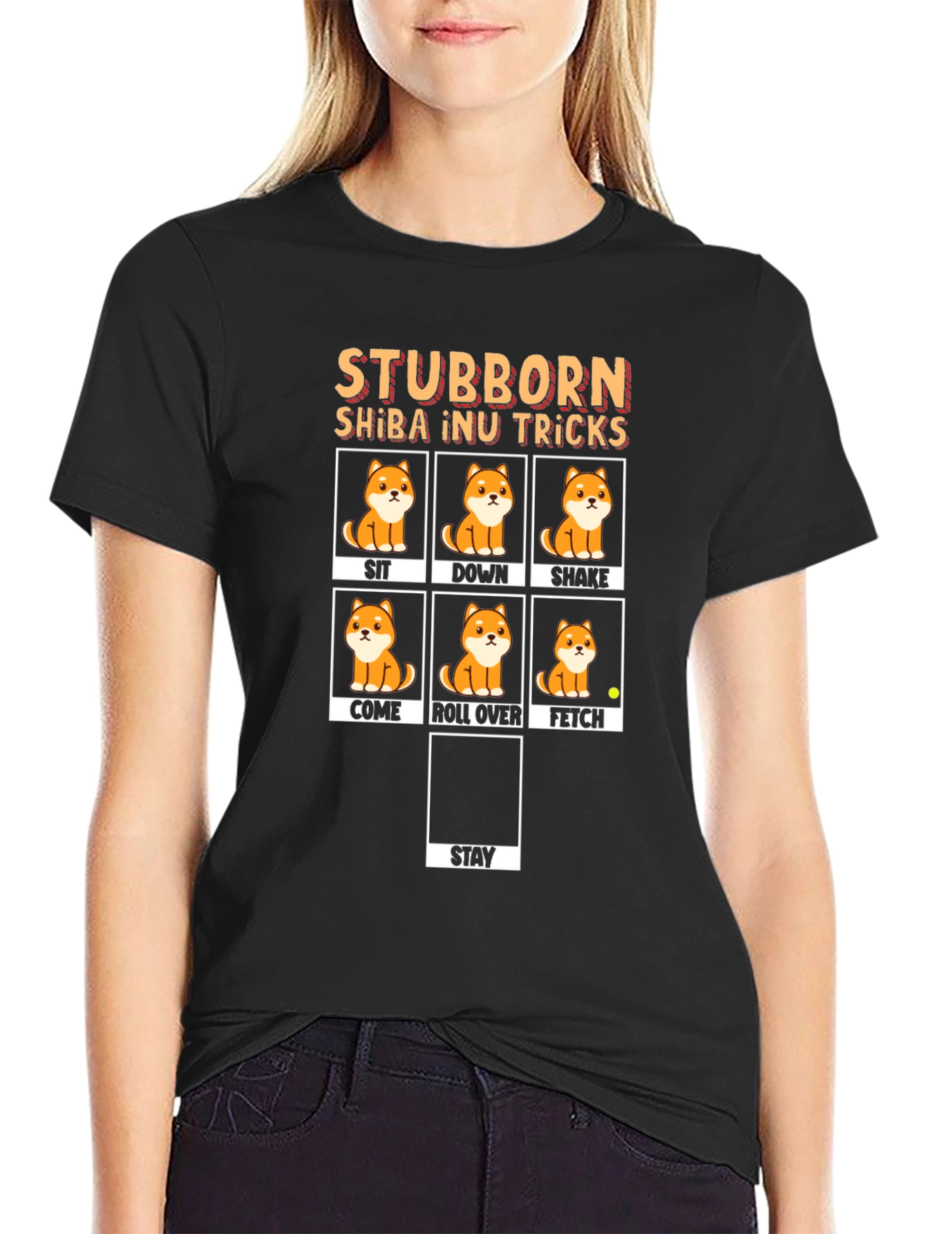 Camiseta Shiba Inu Stubborn Tricks