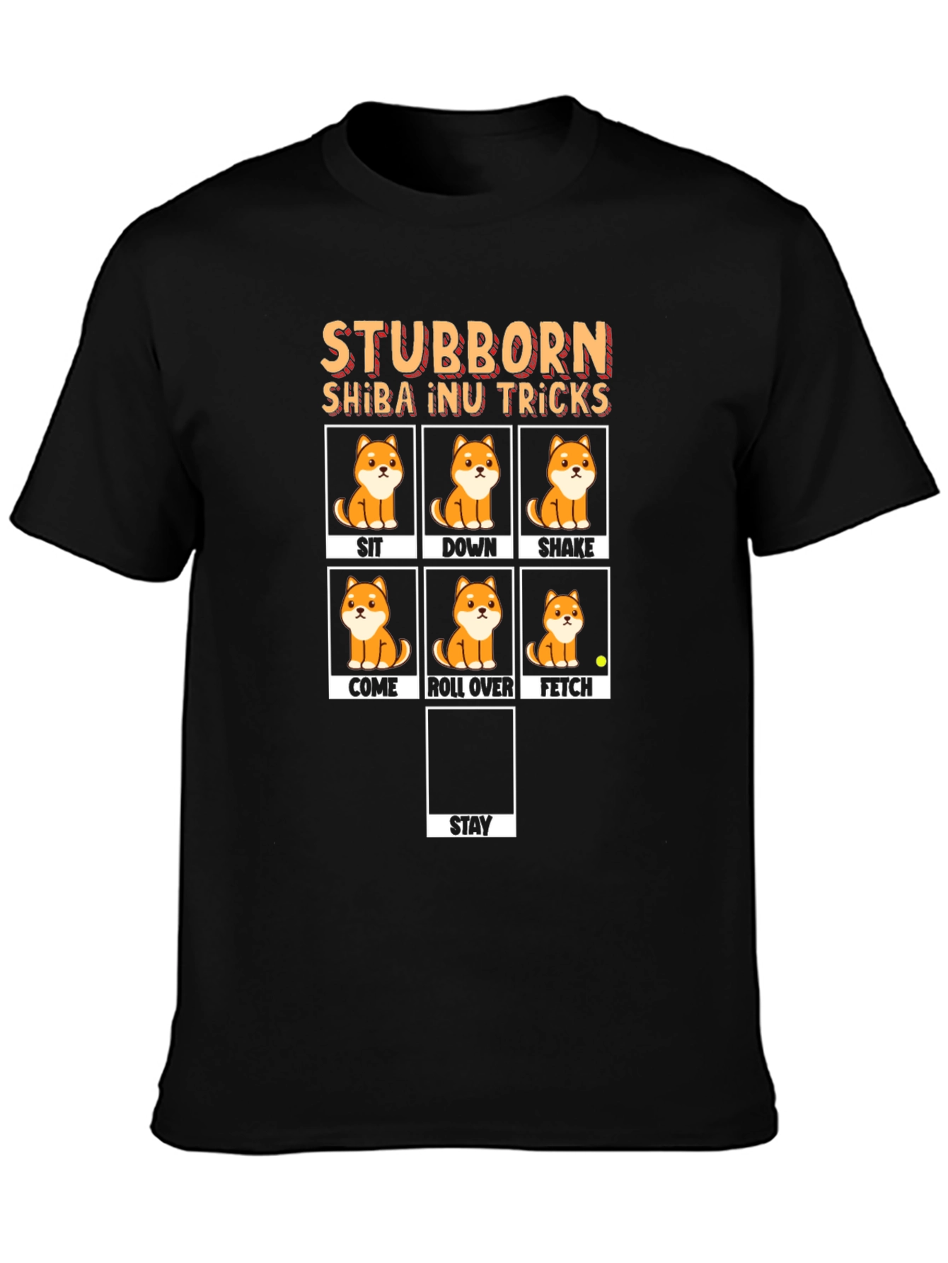 Camiseta Shiba Inu Stubborn Tricks
