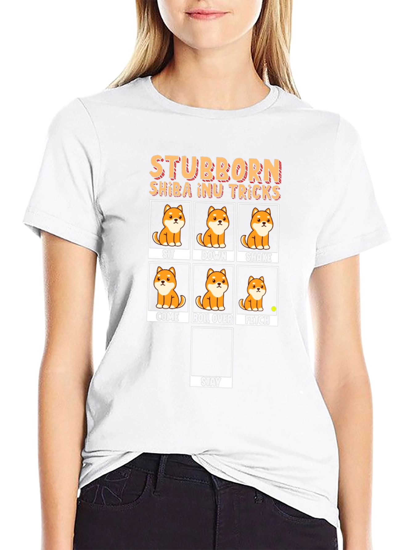 Camiseta Shiba Inu Stubborn Tricks