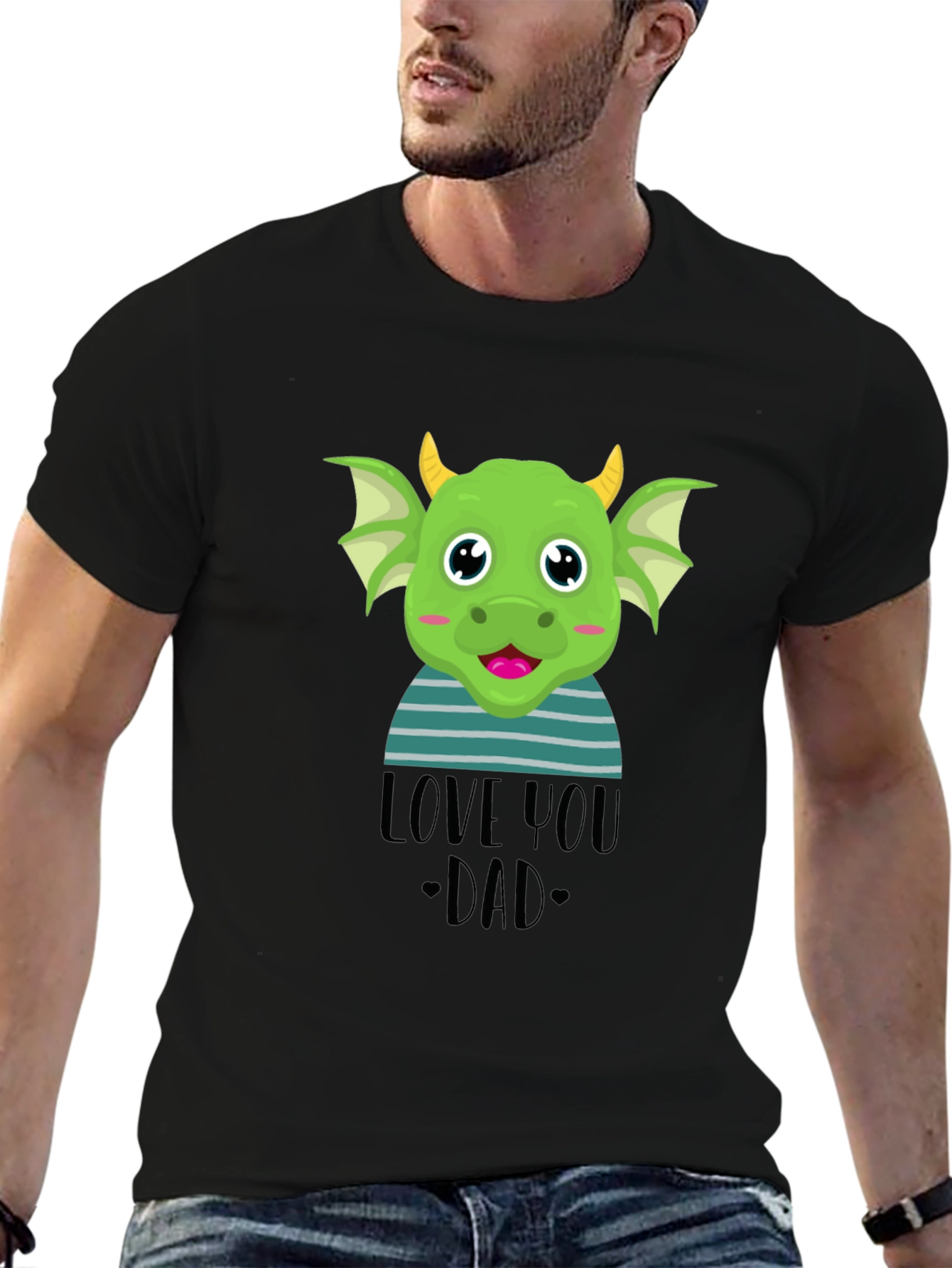 Camiseta Negra Dragón Te Amo Papá