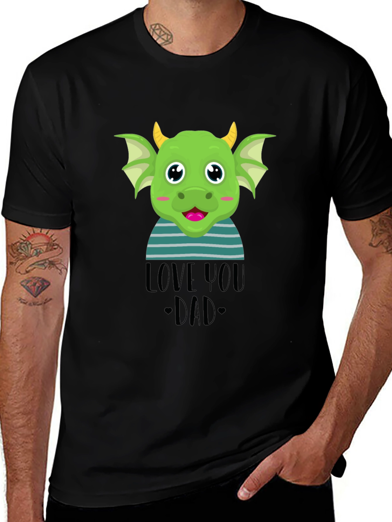 Camiseta Negra Dragón Te Amo Papá