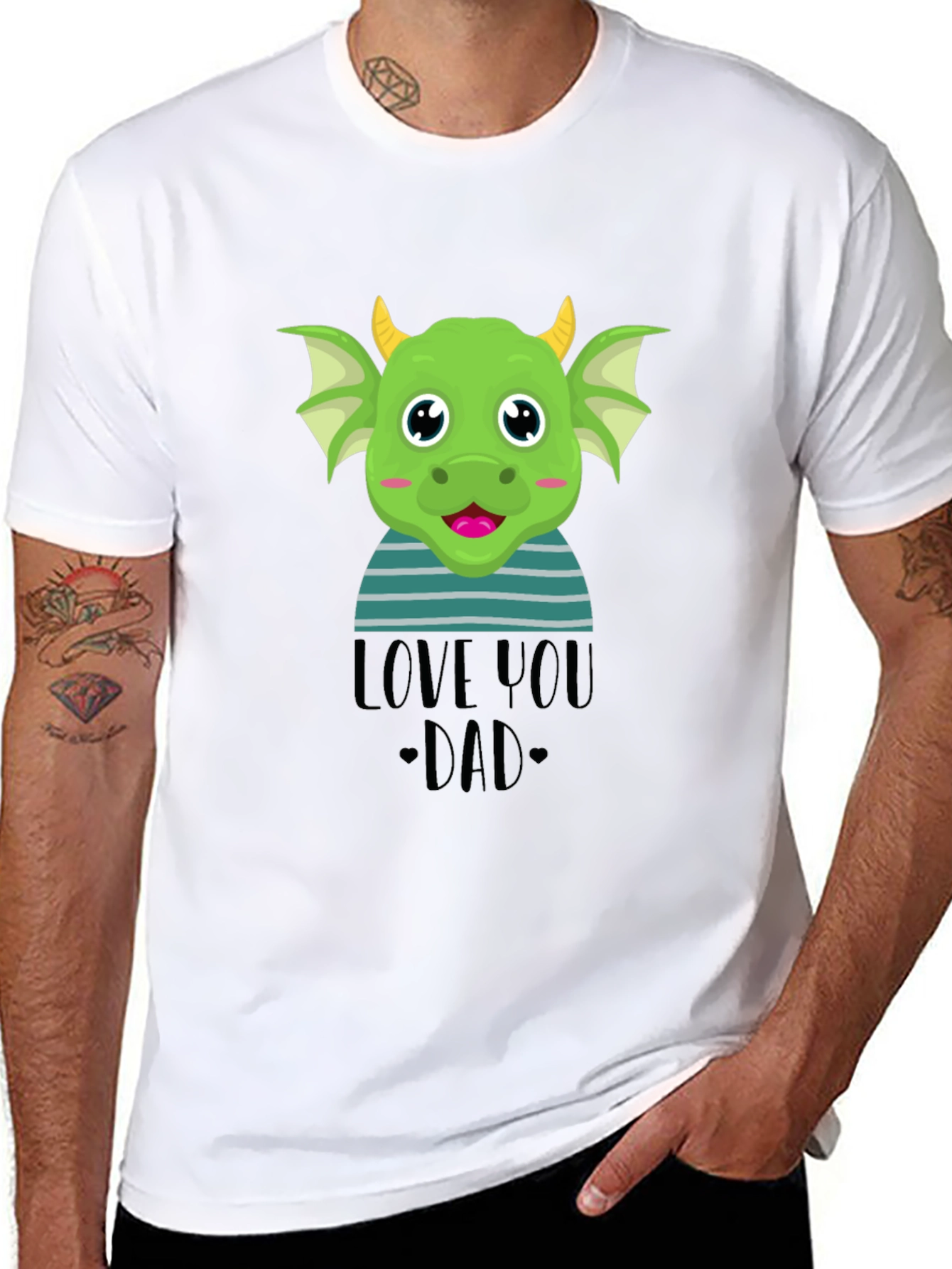 Camiseta Negra Dragón Te Amo Papá