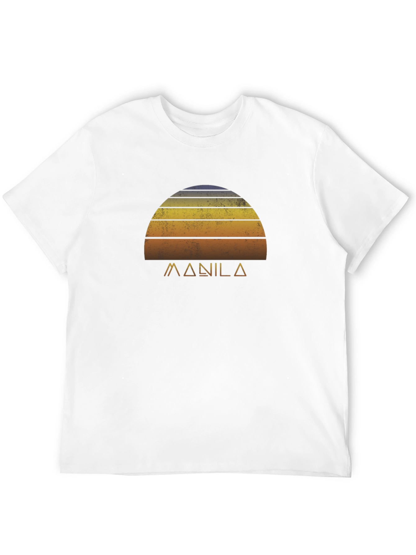 Camiseta Negra Retro Manila Sunset