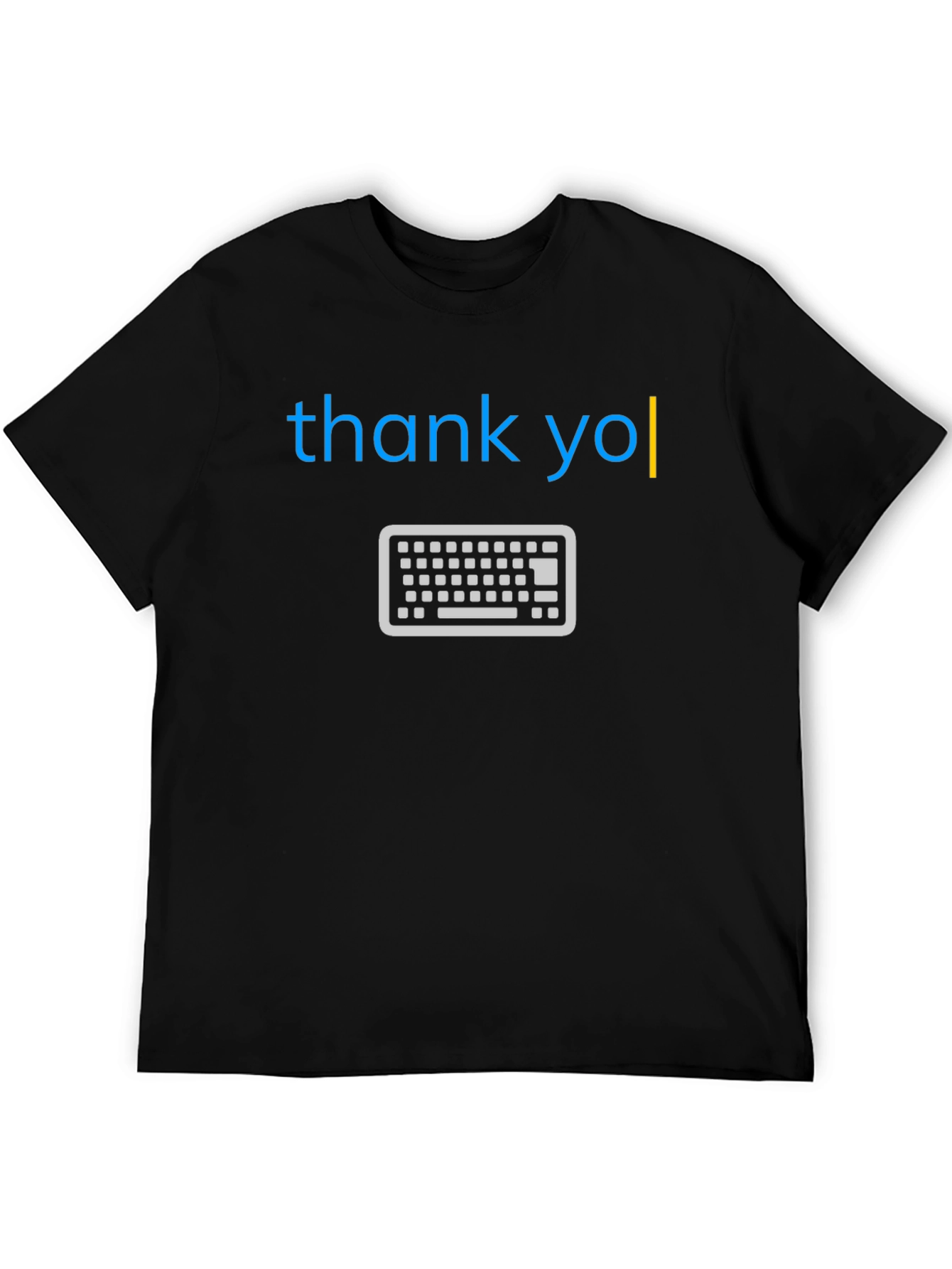 Camiseta Negra Thank You con Teclado