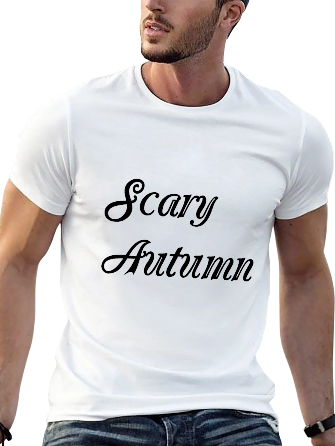Camiseta Negra de Otoño Escalofriante