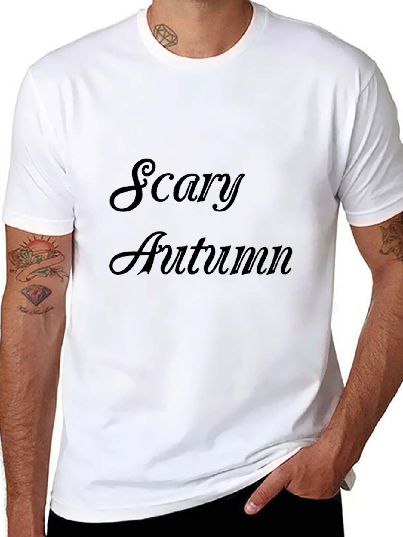 Camiseta Negra de Otoño Escalofriante