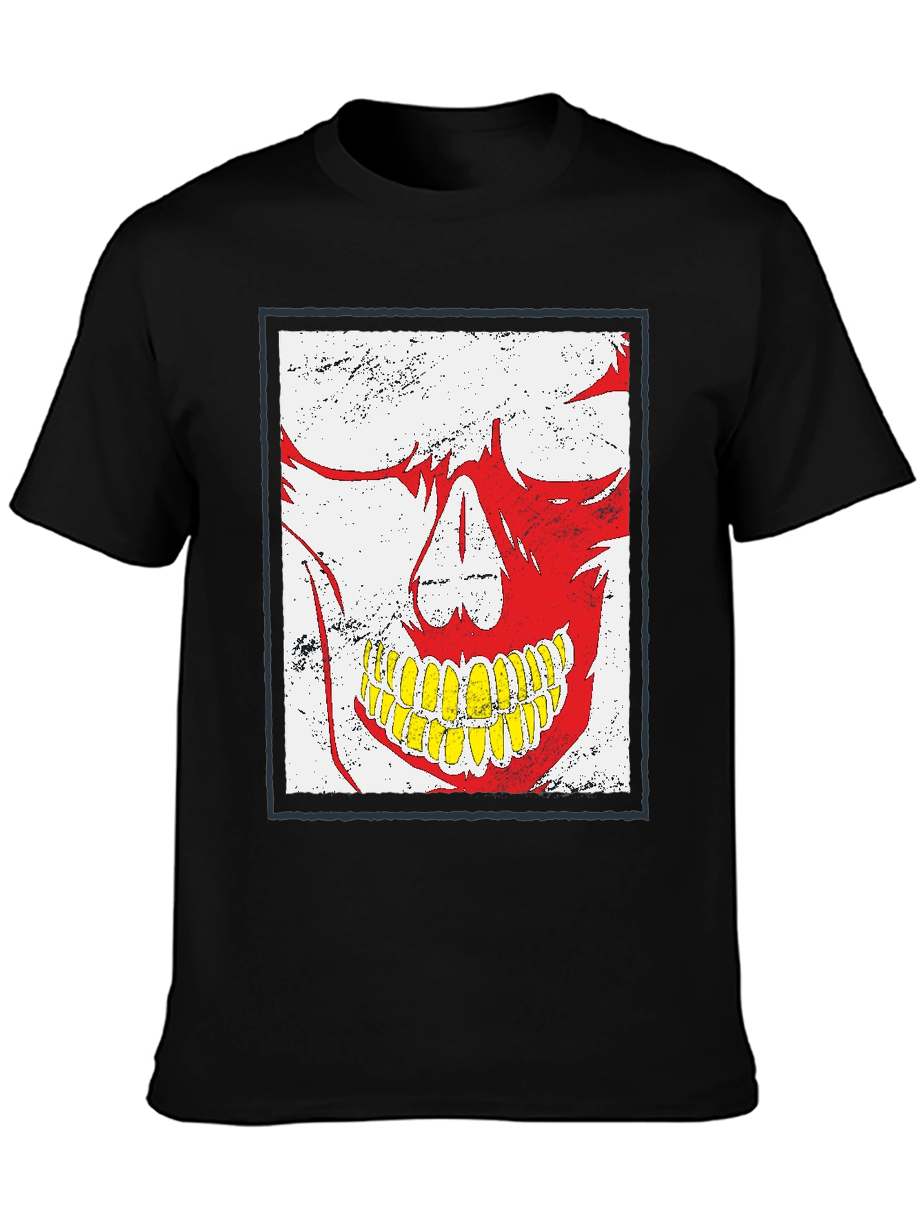 Camiseta Negra con Diseño de Calavera Distintivo