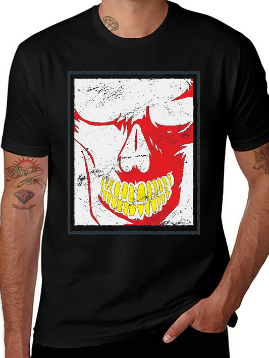 Camiseta Negra con Diseño de Calavera Distintivo