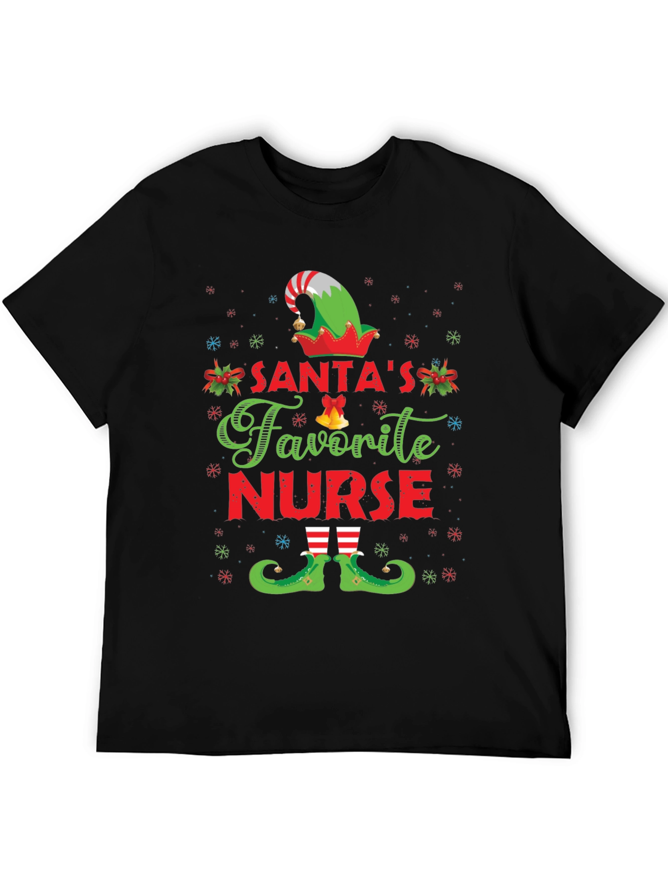 Camiseta Navideña Enfermera Favorita de Santa