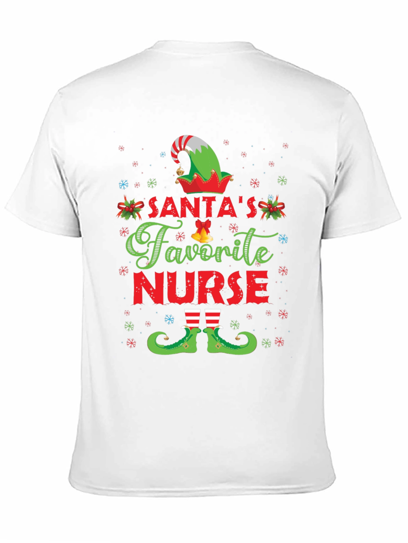 Camiseta Navideña Enfermera Favorita de Santa