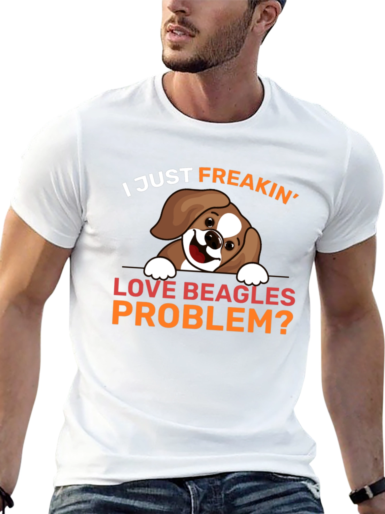 Camiseta Negra Amo Beagles ¿Algún Problema?