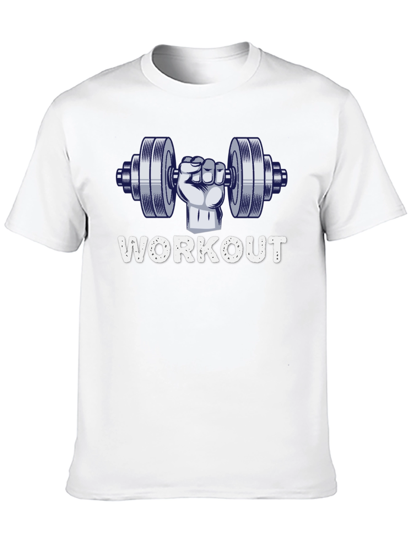 Camiseta Negra Hombre Diseño Workout Gym