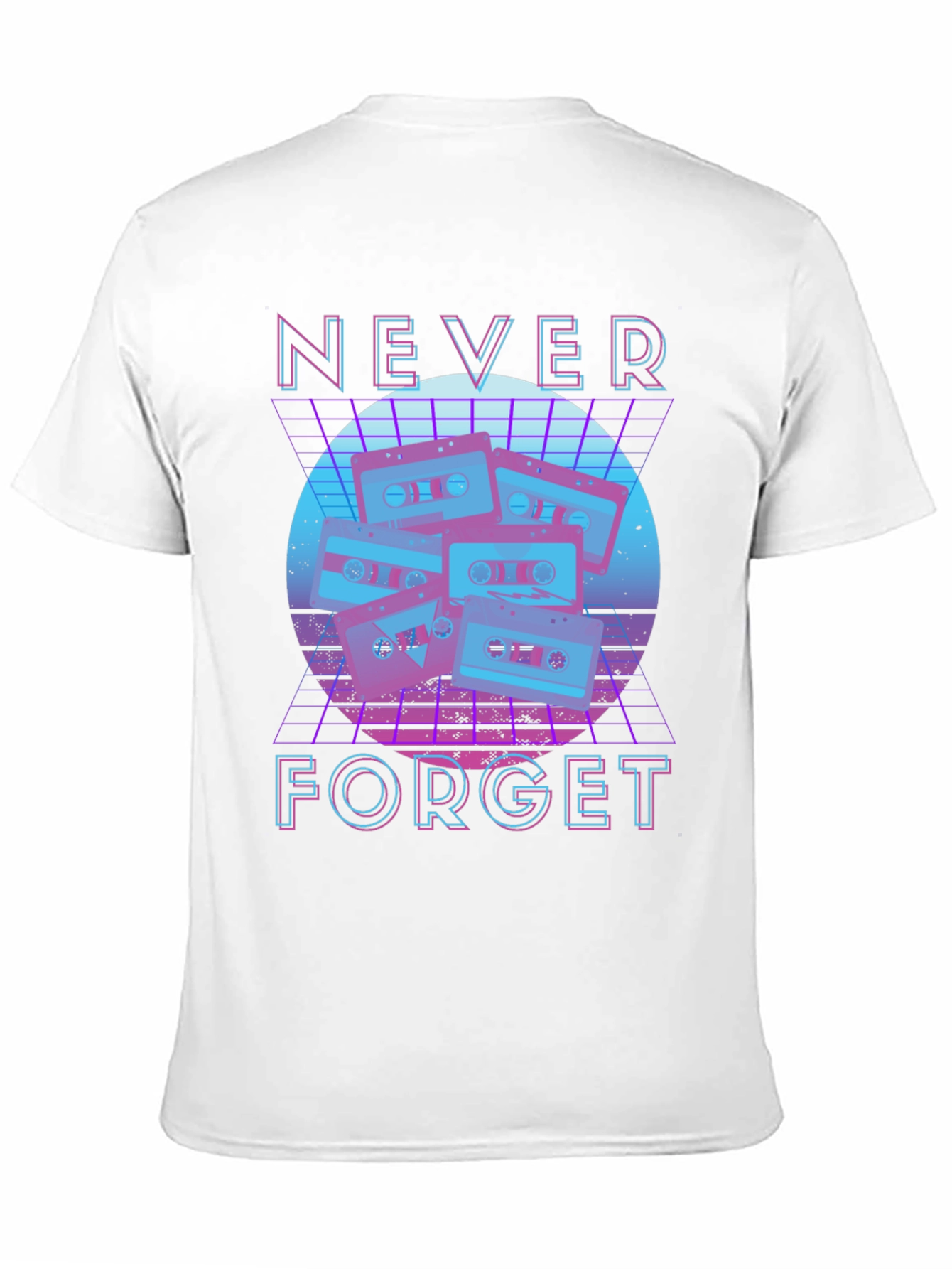 Camiseta Negra Retro Never Forget Cassettes
