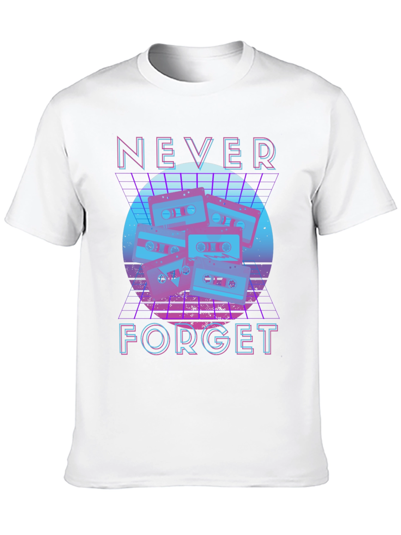 Camiseta Negra Retro Never Forget Cassettes