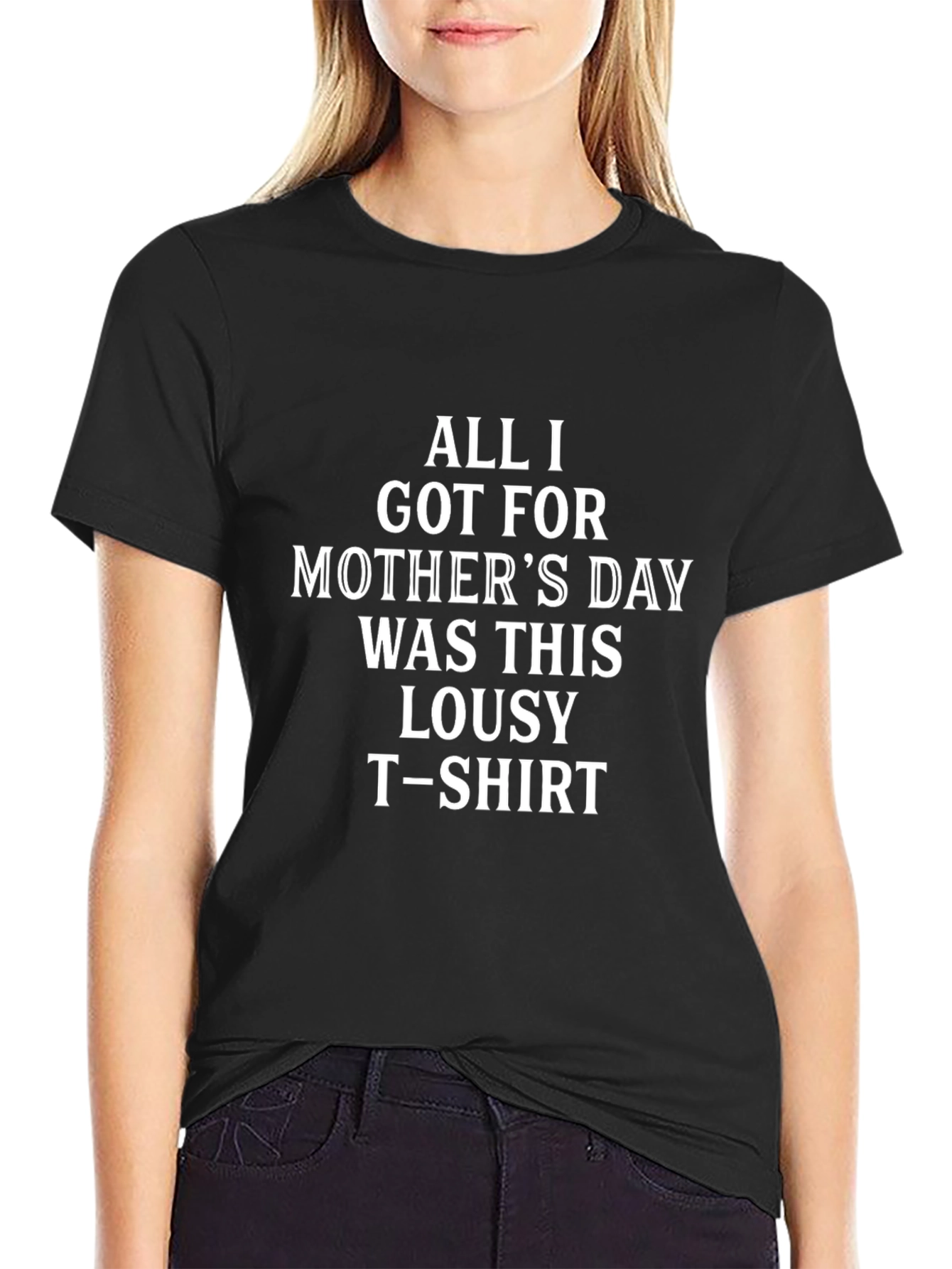 Camiseta Negra Día de la Madre con Texto Divertido