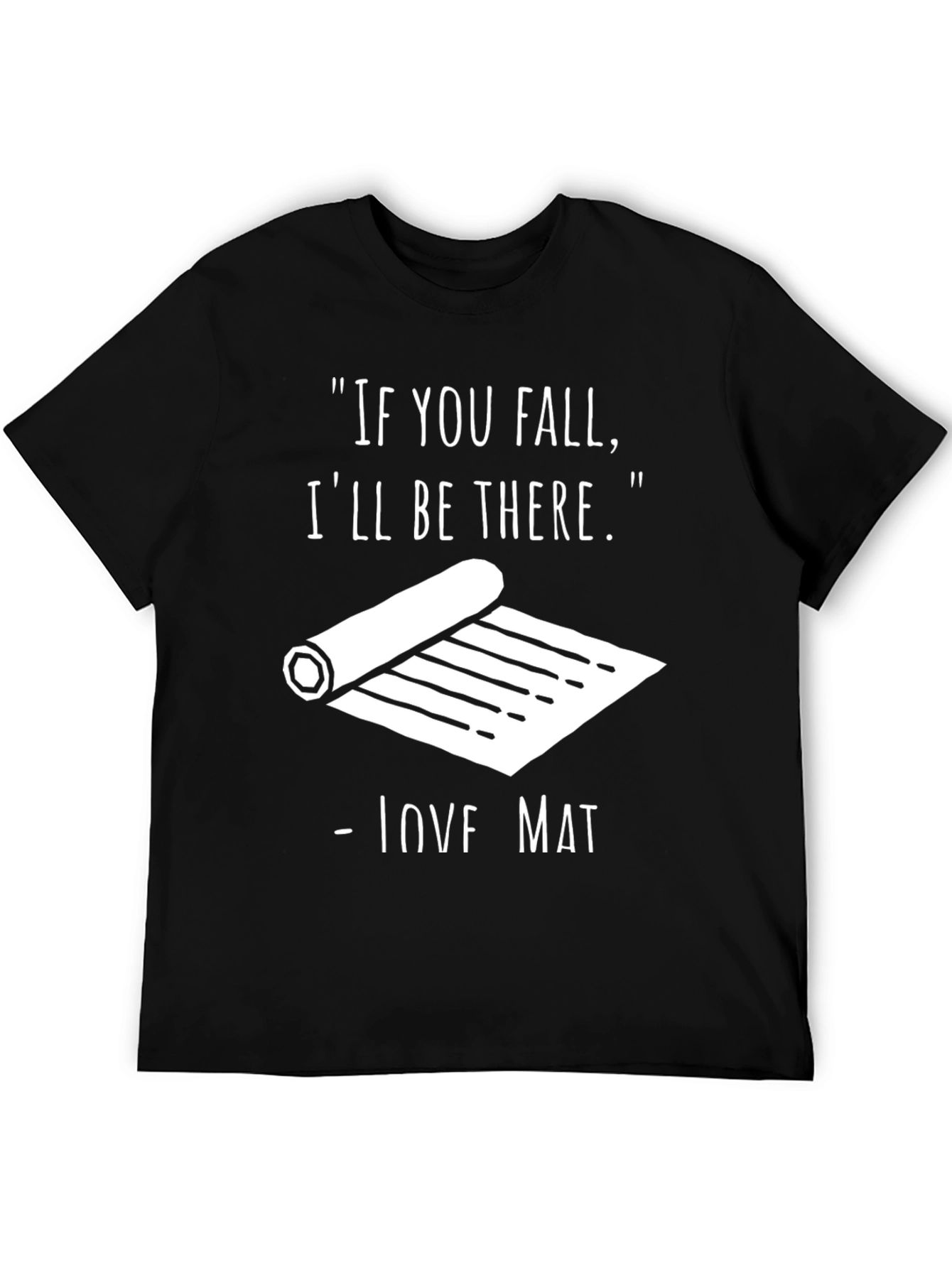 Camiseta Negra con Estampado Divertido Love Mat