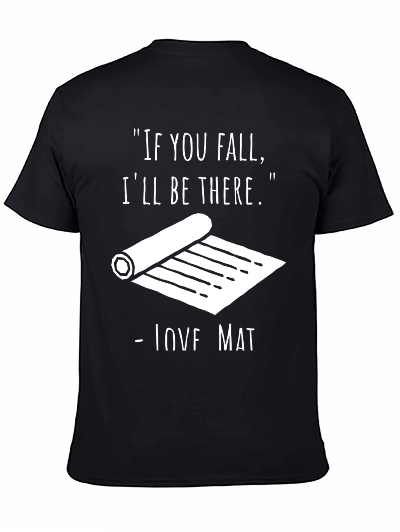 Camiseta Negra con Estampado Divertido Love Mat