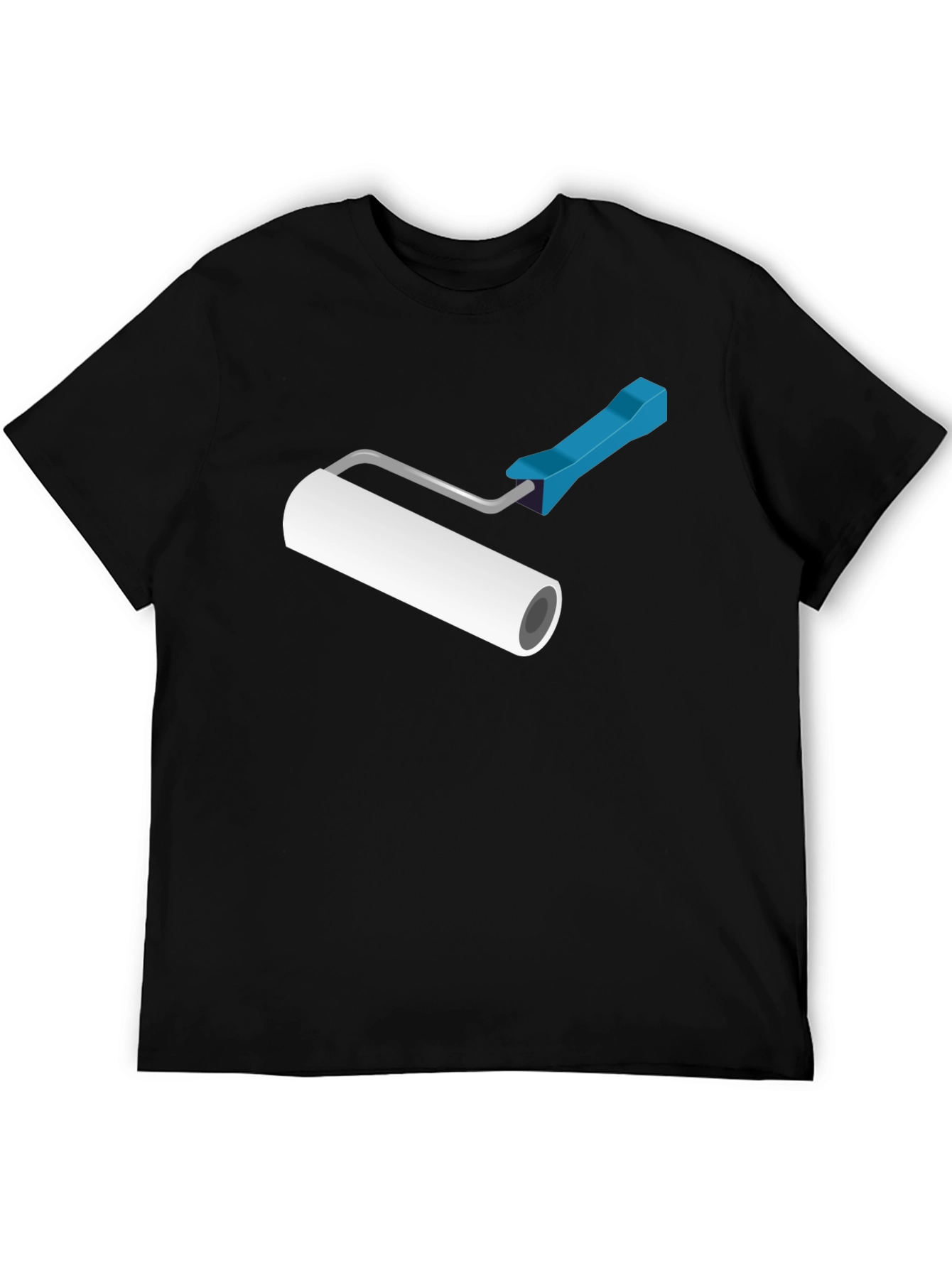 Camiseta Negra con Rodillo de Pintura