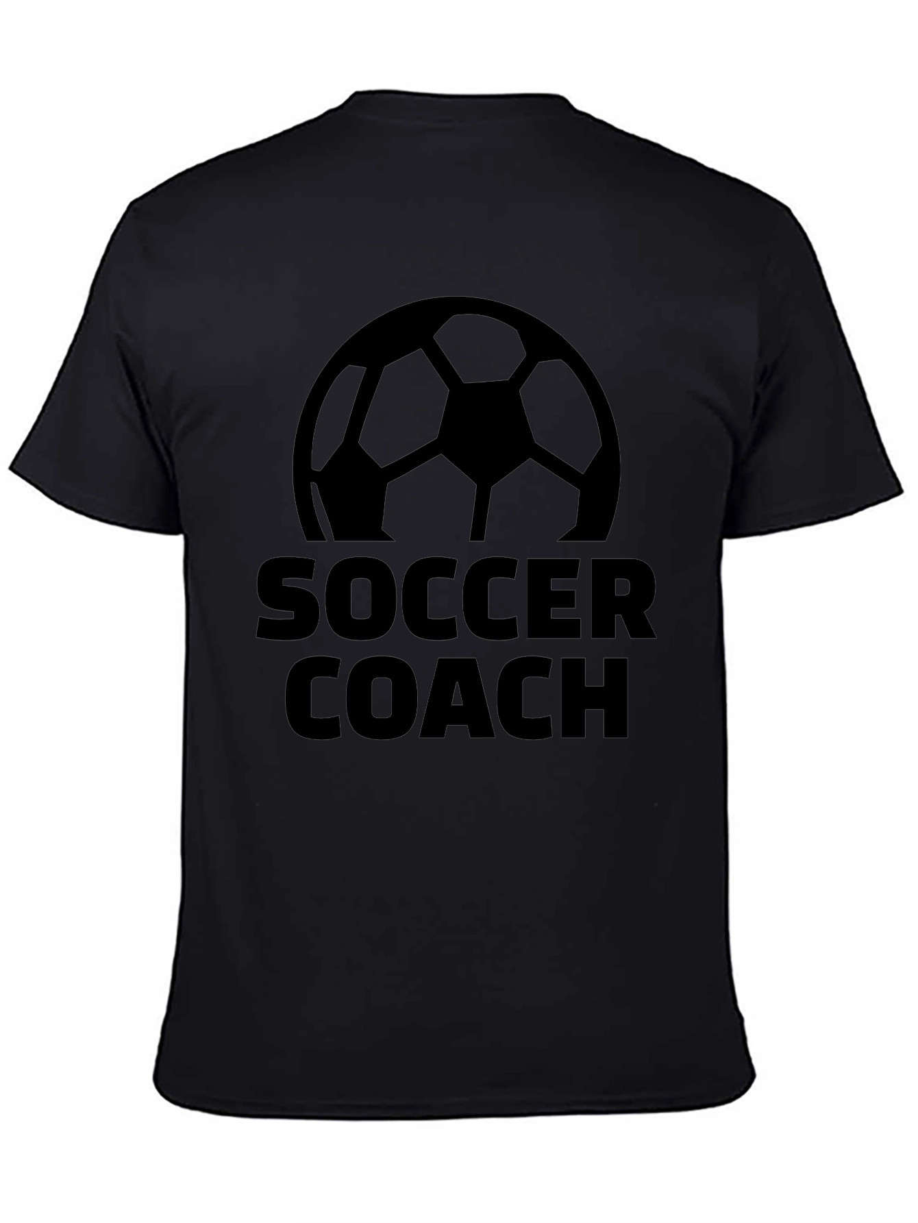 Camiseta Negra Entrenador de Fútbol