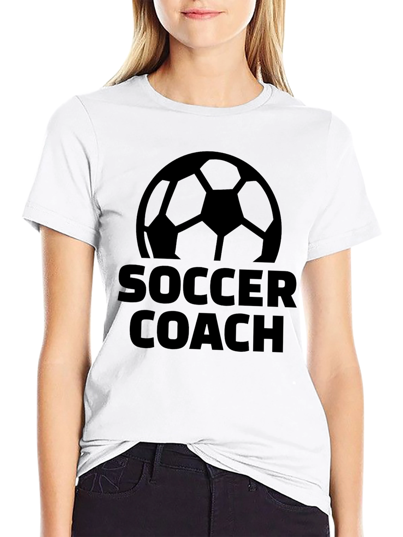 Camiseta Negra Entrenador de Fútbol