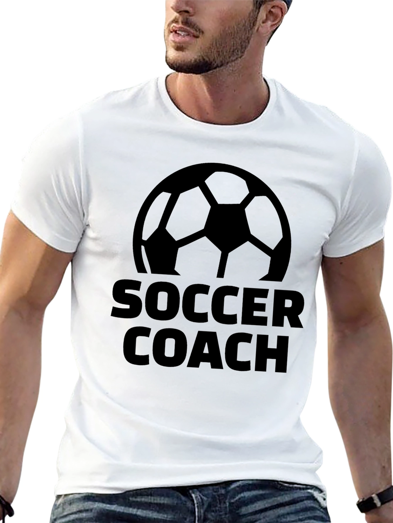 Camiseta Negra Entrenador de Fútbol