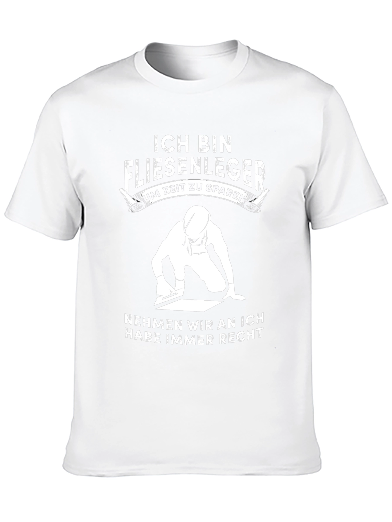 Camiseta Hombre Negra Ich Bin Fliesenleger