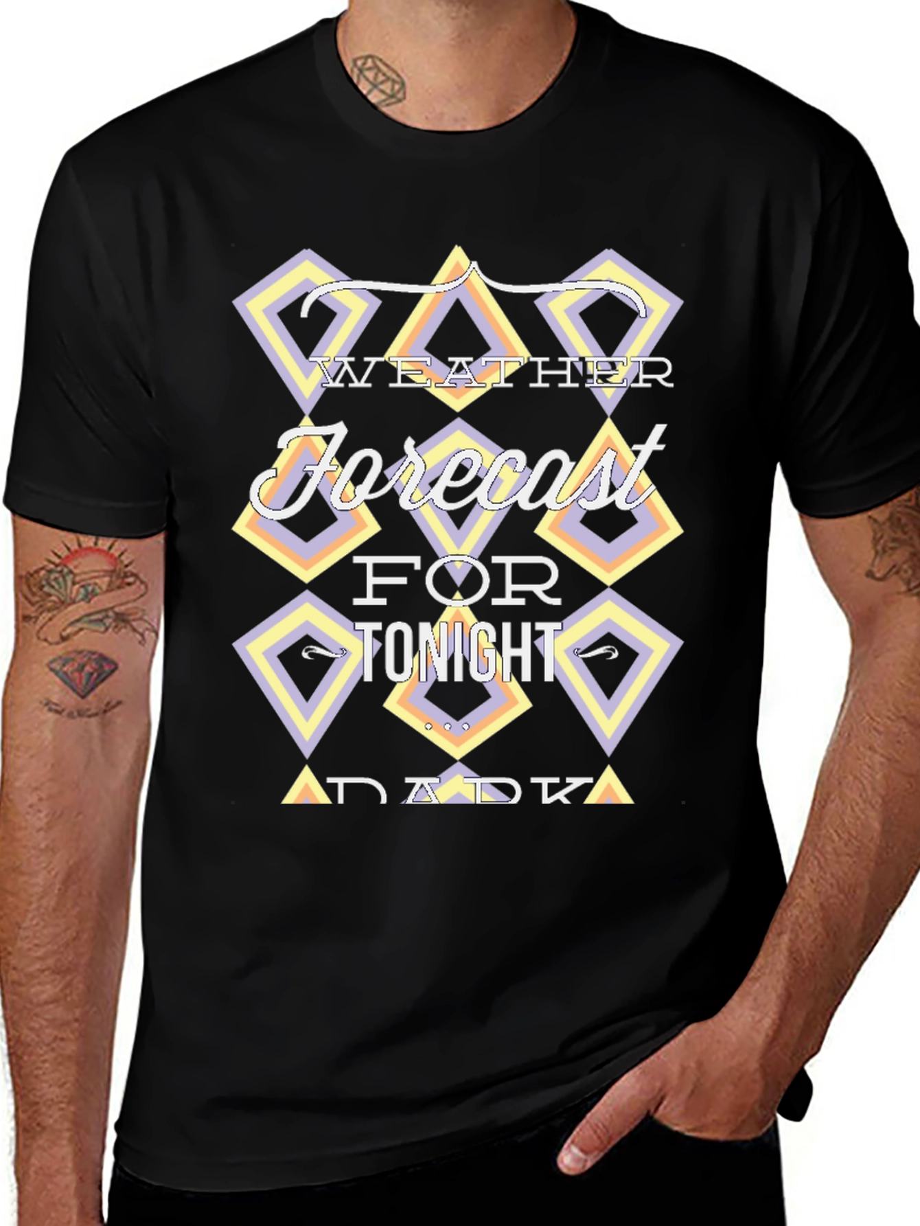 Camiseta Negra Weather Forecast
